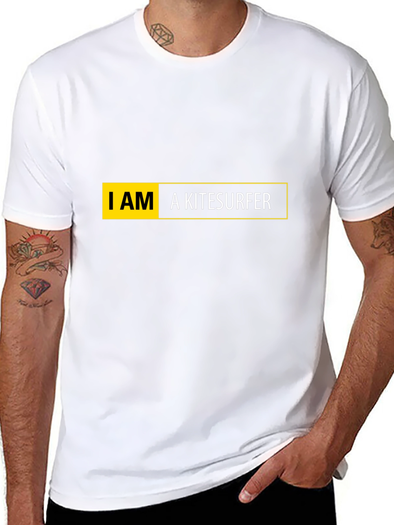 I AM a Kitesurfer Black T-Shirt