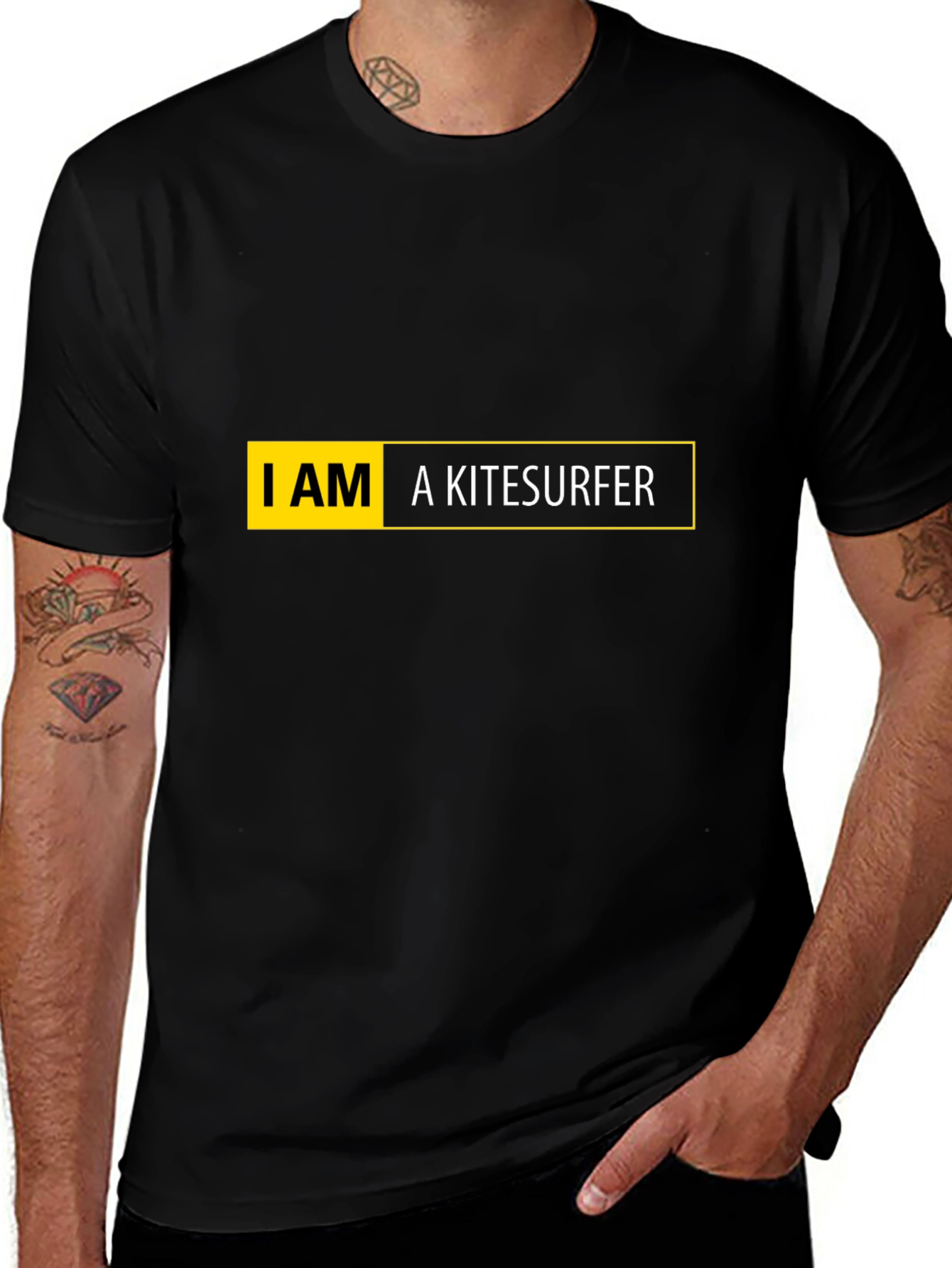 I AM a Kitesurfer Black T-Shirt