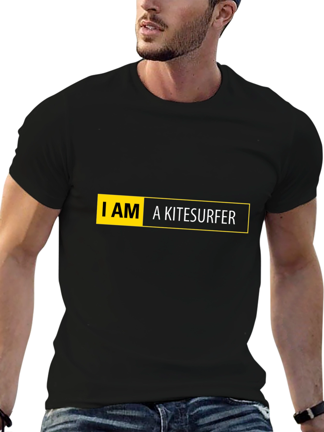 I AM a Kitesurfer Black T-Shirt