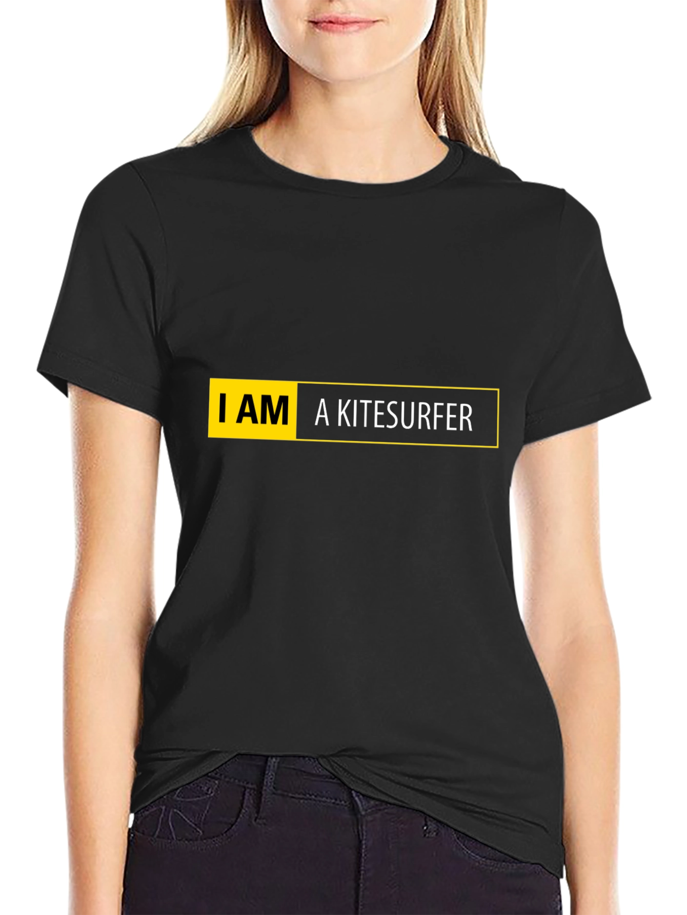I AM a Kitesurfer Black T-Shirt