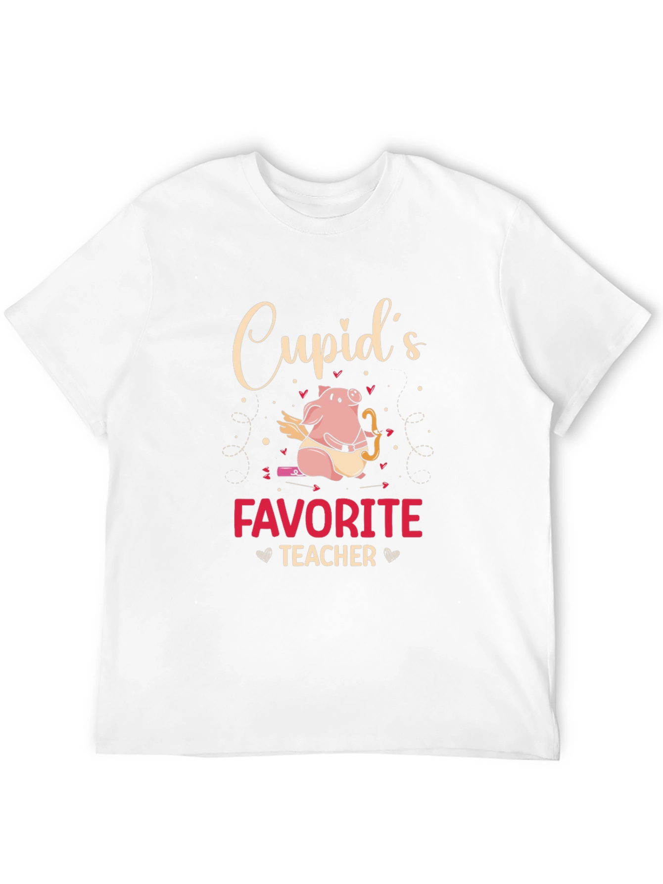 Cupids Favorite Teacher Black T-Shirt