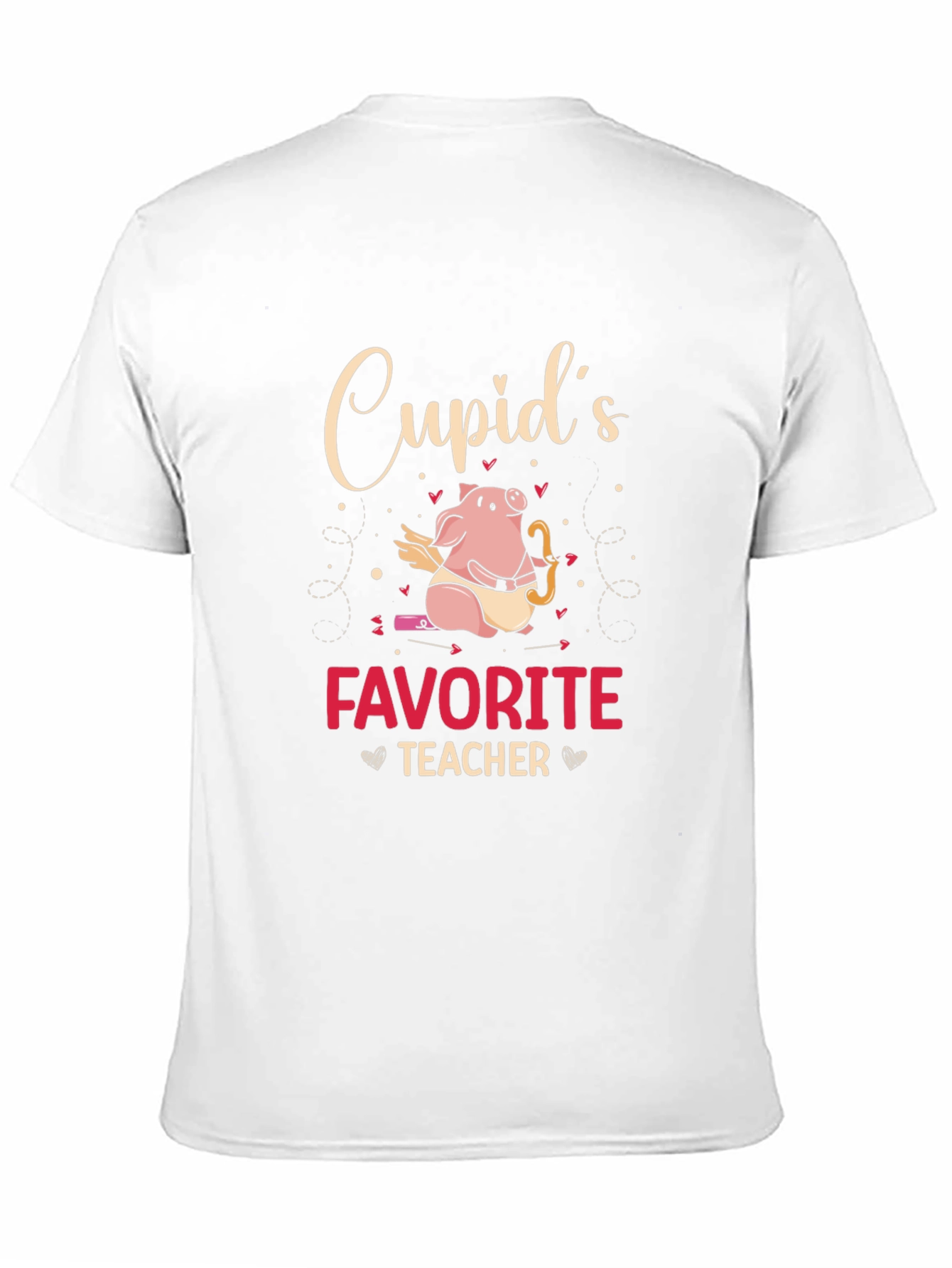 Cupids Favorite Teacher Black T-Shirt