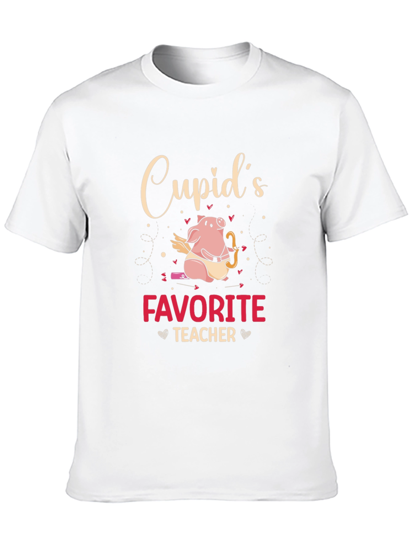 Cupids Favorite Teacher Black T-Shirt