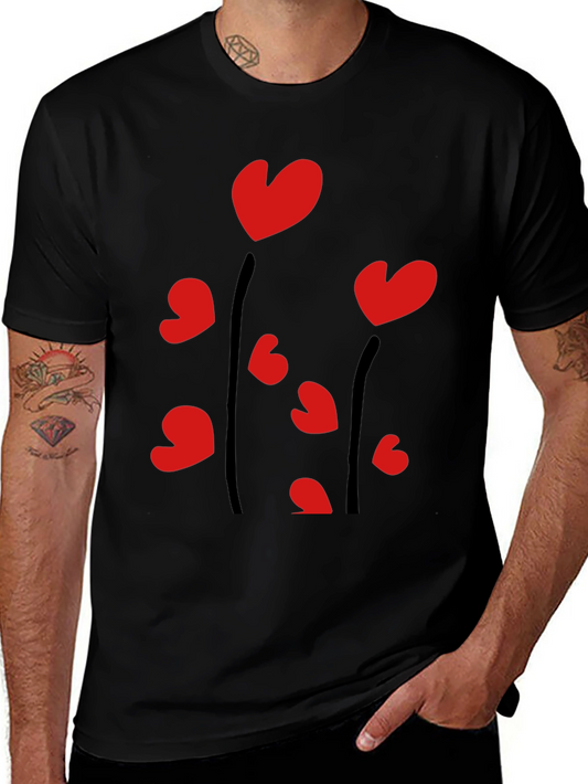 Heart Bloom Black Tee