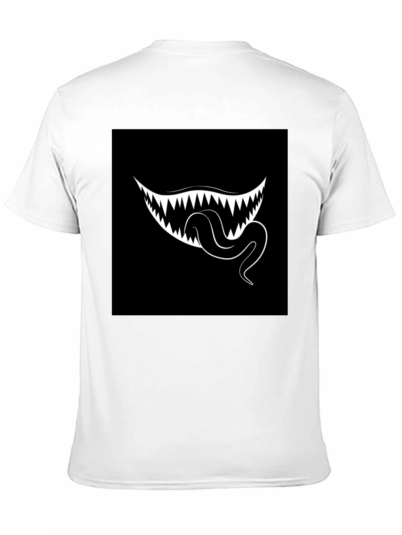 Monster Mouth Graphic Tee - Black Cotton T-Shirt