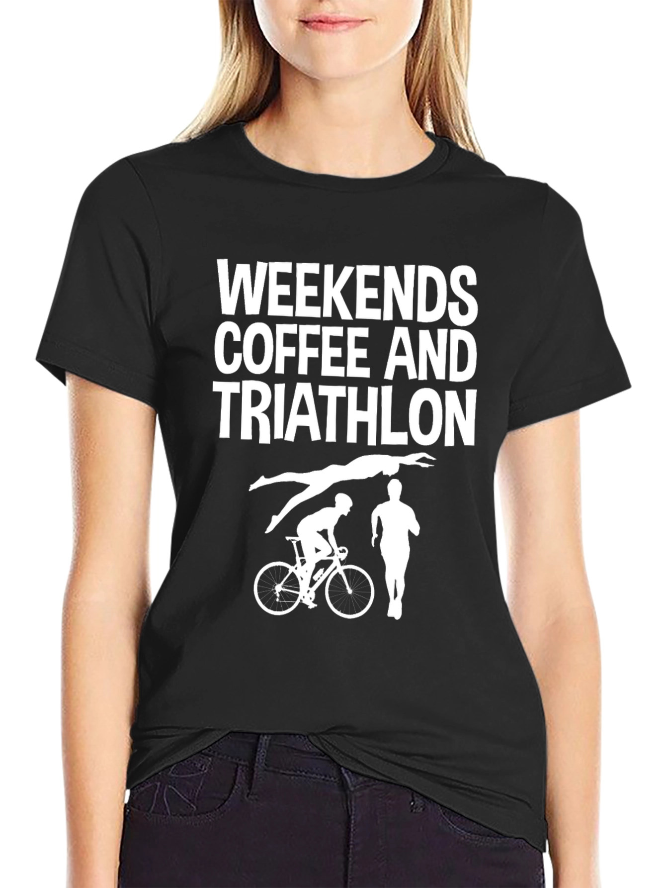 Weekends Coffee and Triathlon Graphic Tee