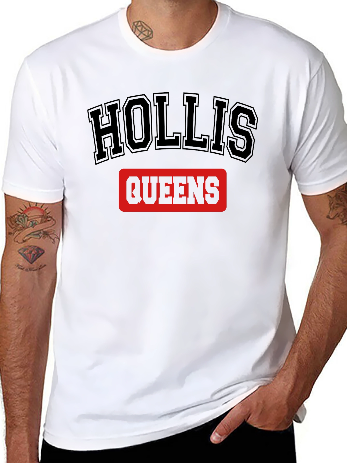 Hollis Queens Black Graphic T-Shirt