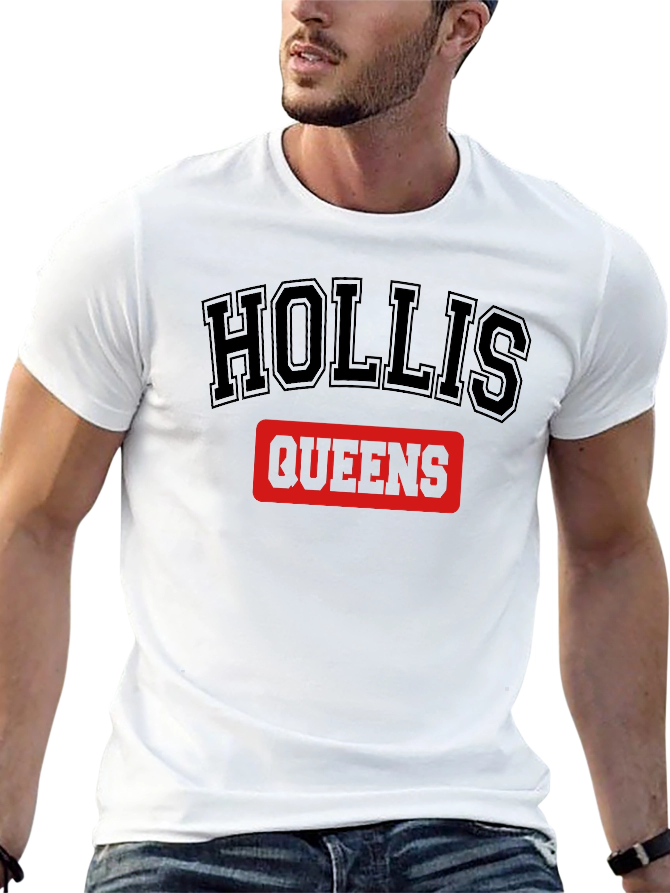 Hollis Queens Black Graphic T-Shirt