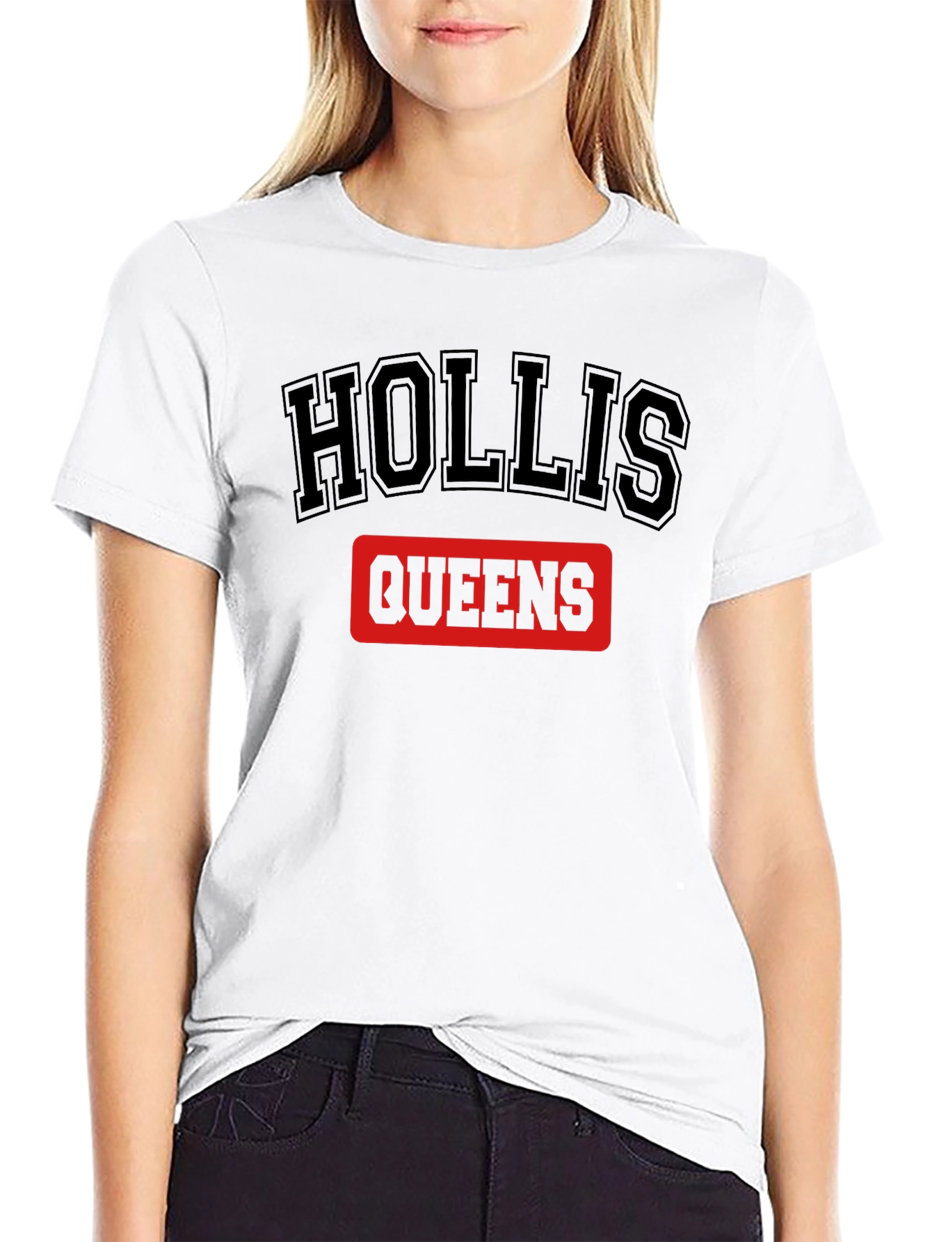 Hollis Queens Black Graphic T-Shirt