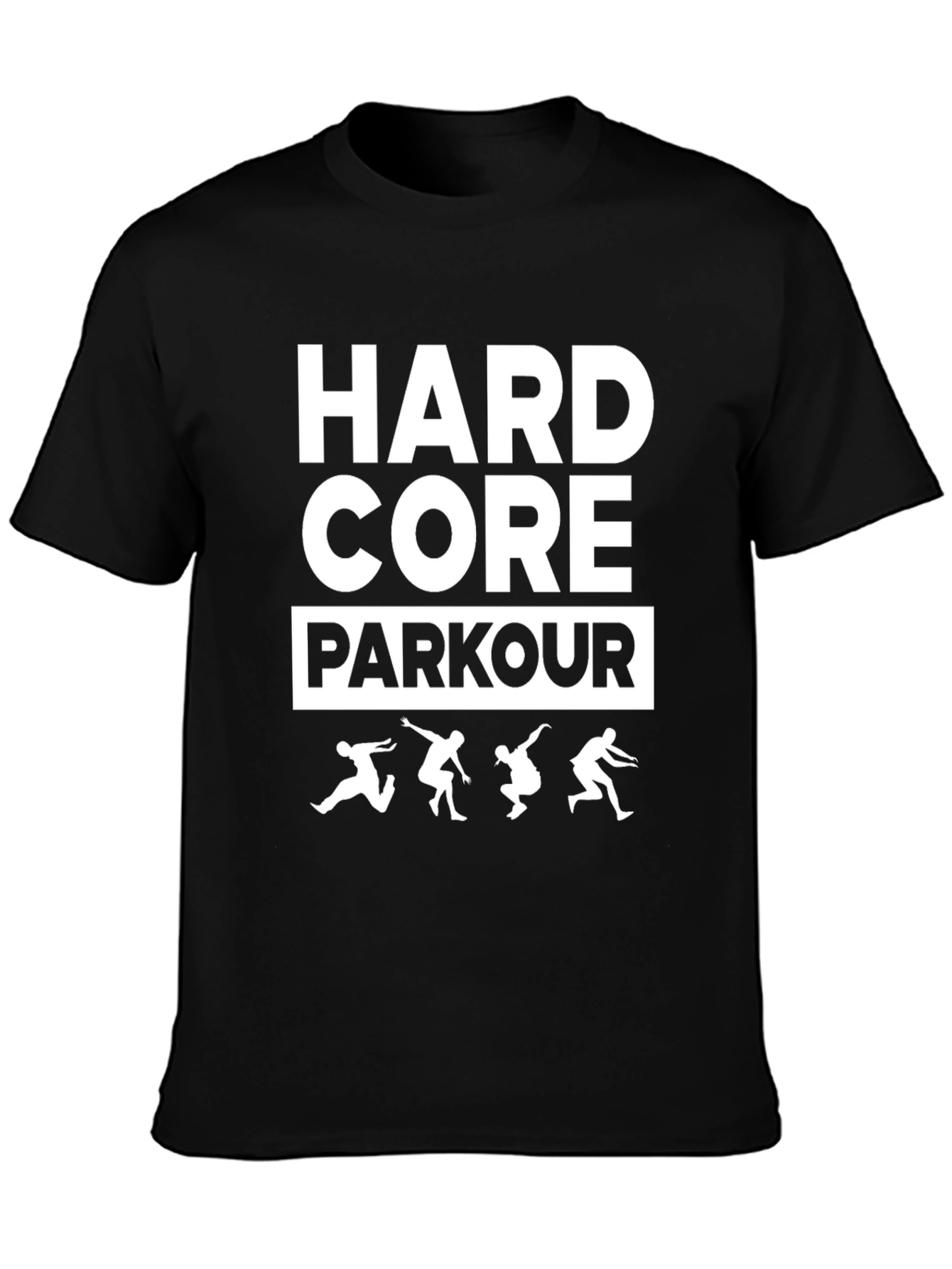Hardcore Parkour Black Graphic T-Shirt