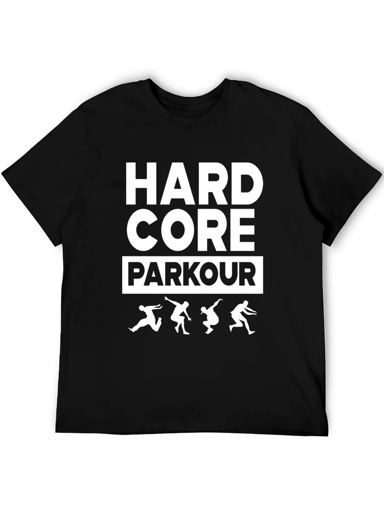 Hardcore Parkour Black Graphic T-Shirt
