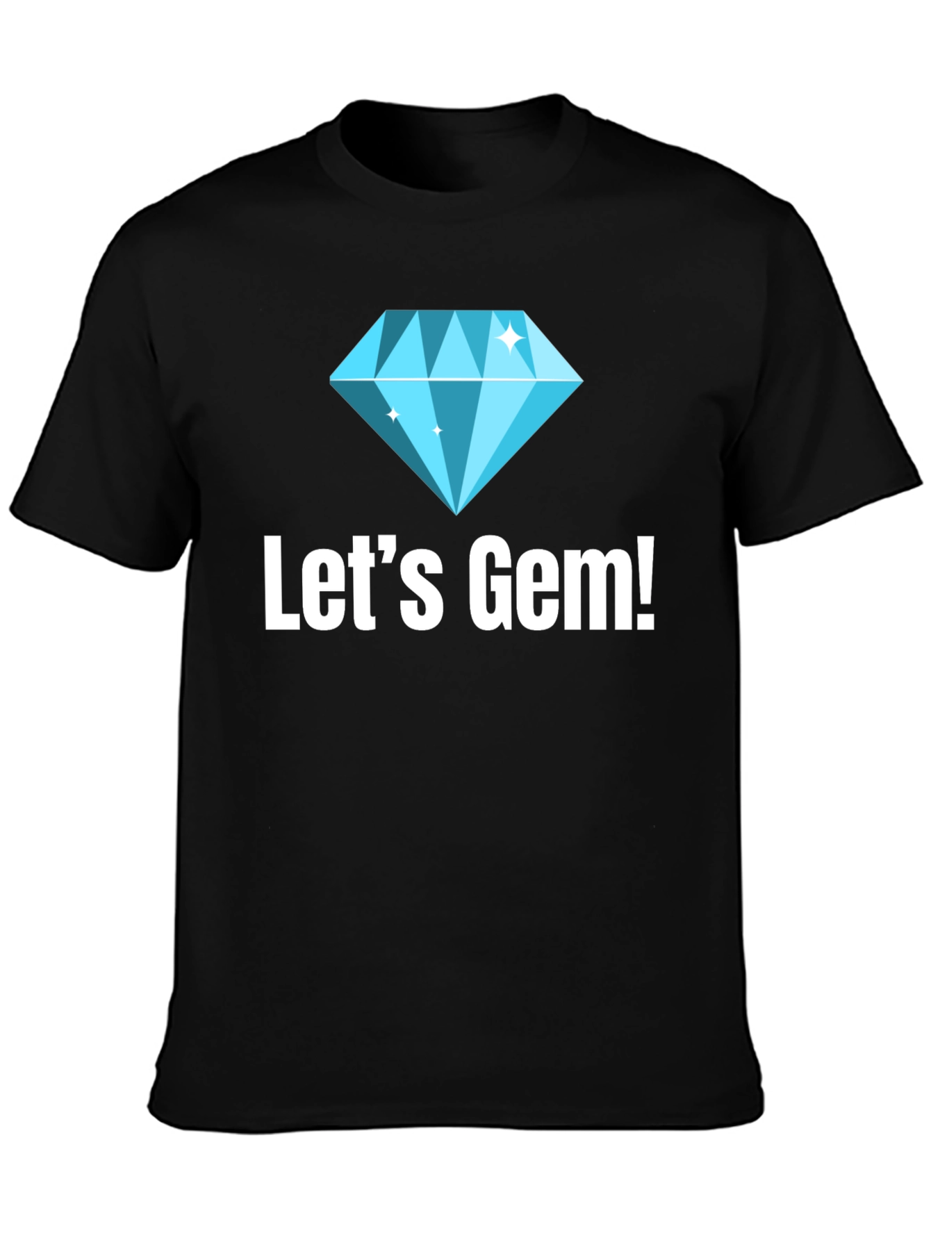 Lets Gem! Graphic Tee - Stylish Diamond Design