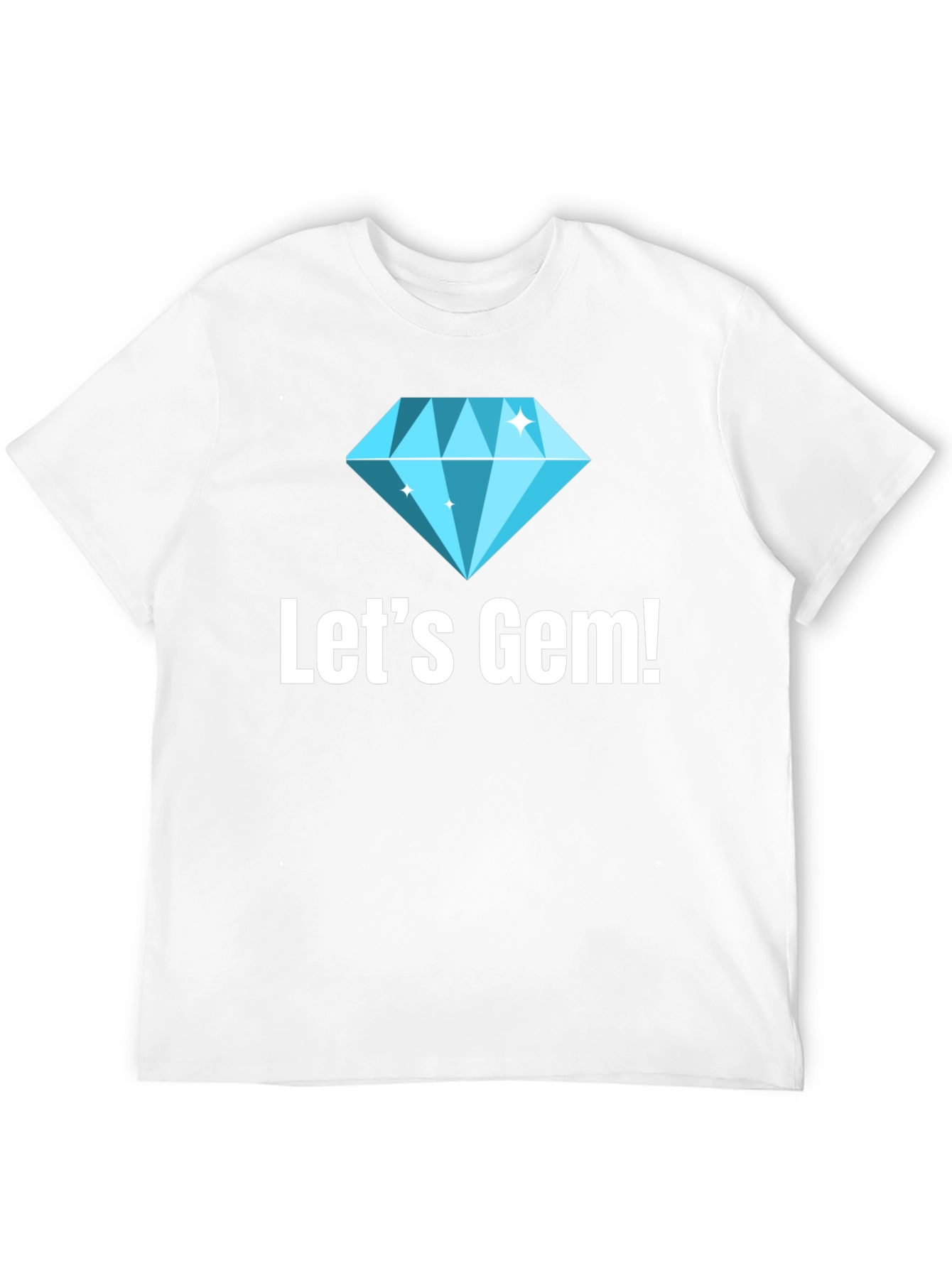 Lets Gem! Graphic Tee - Stylish Diamond Design
