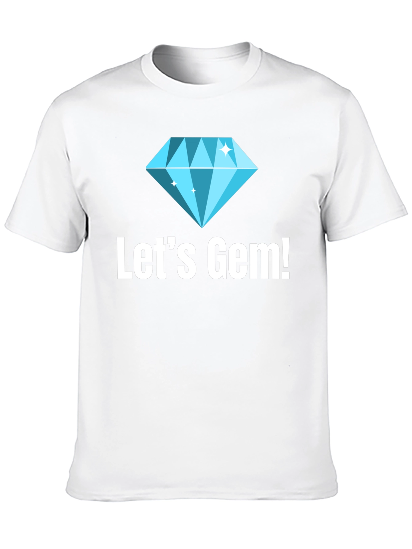Lets Gem! Graphic Tee - Stylish Diamond Design
