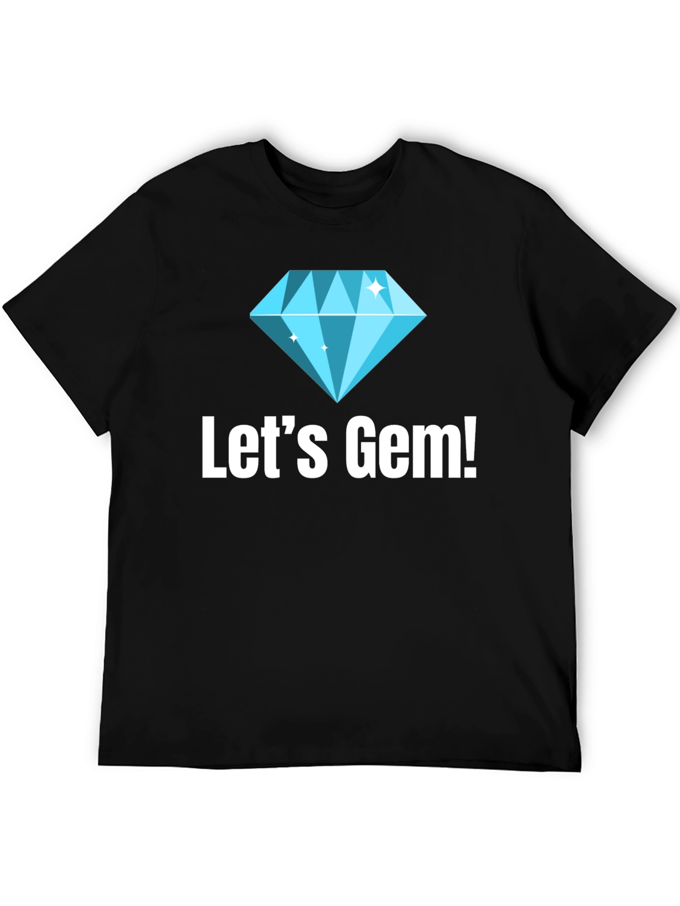 Lets Gem! Graphic Tee - Stylish Diamond Design