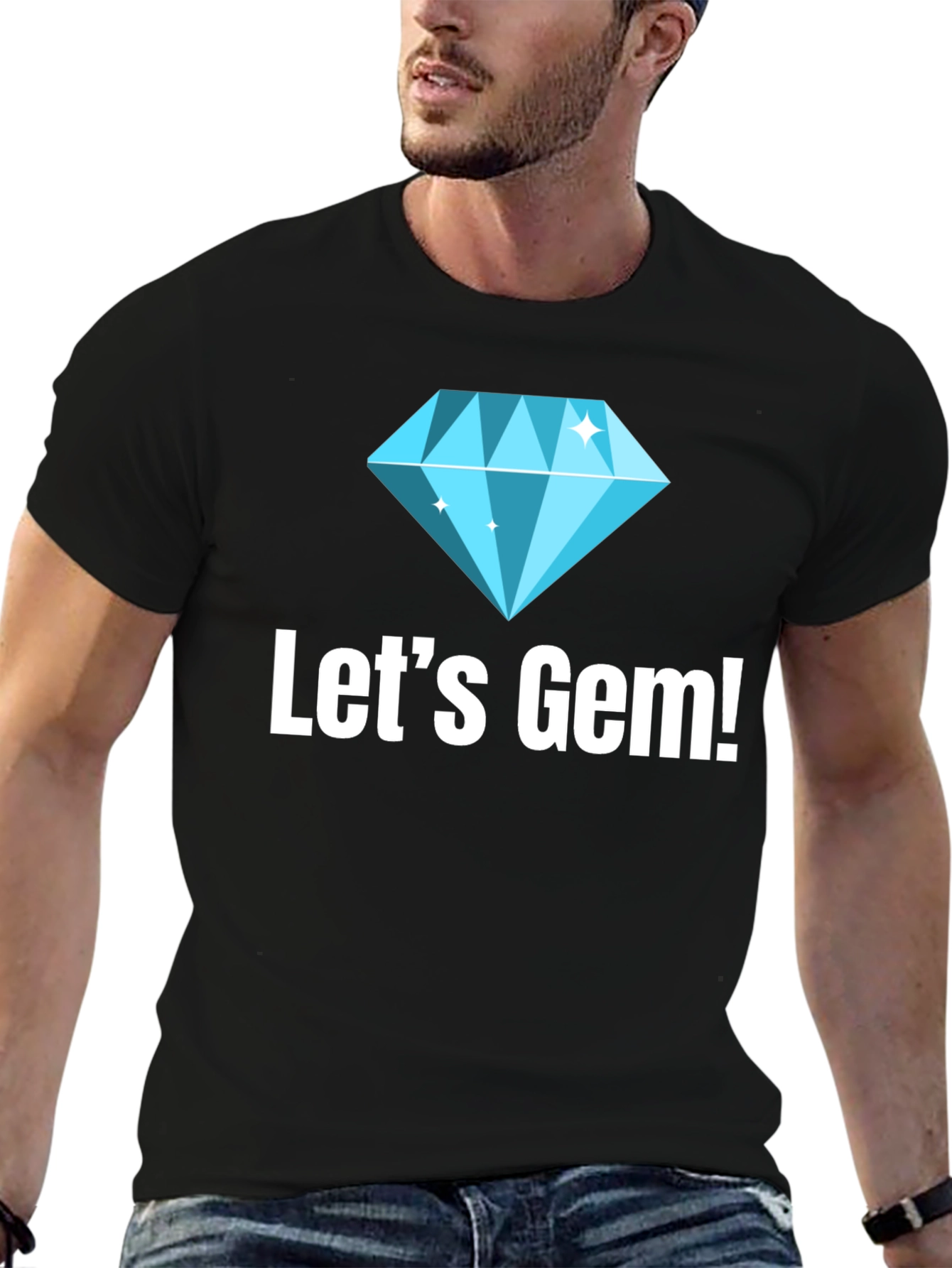 Lets Gem! Graphic Tee - Stylish Diamond Design