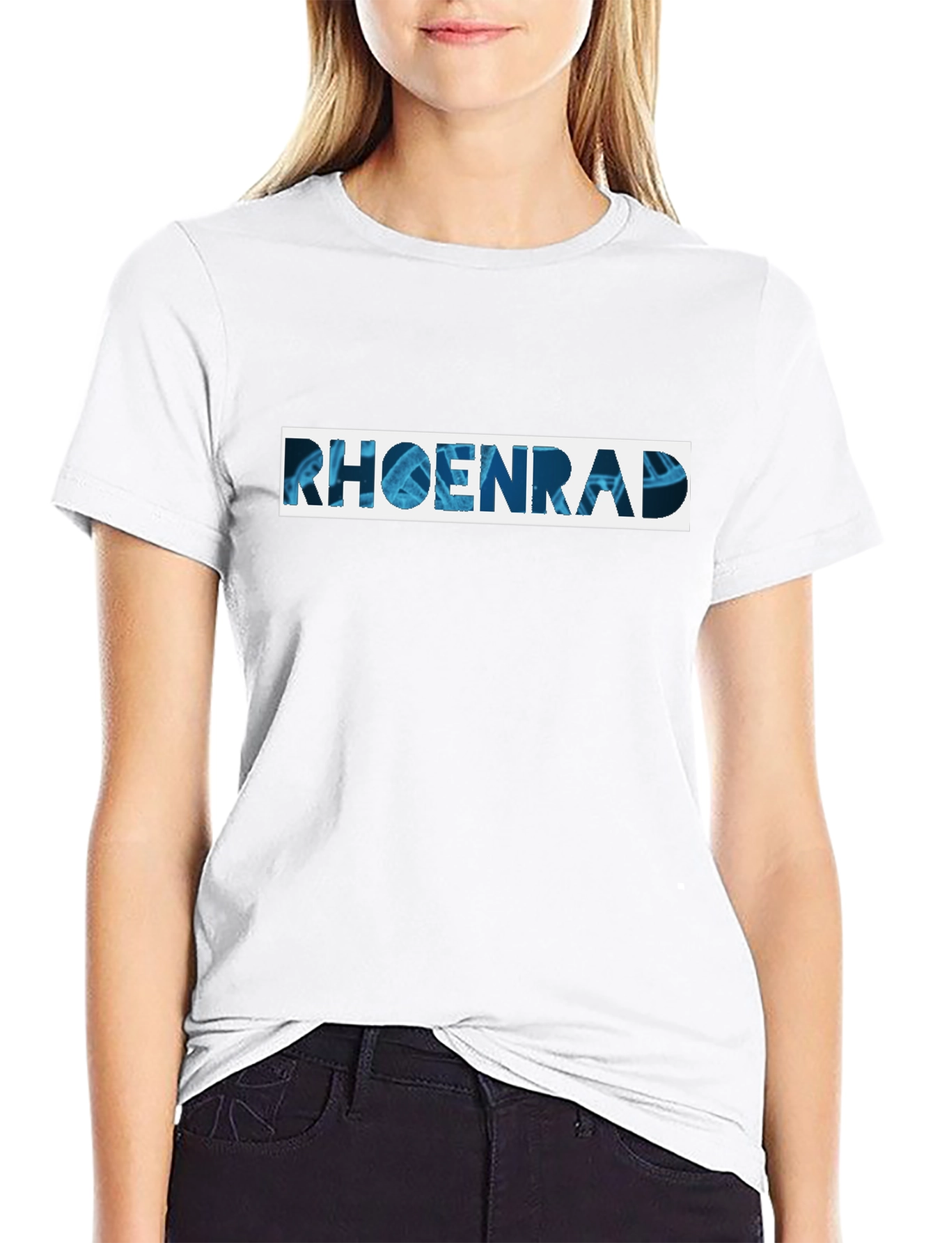 Rhoenrad Graphic Tee - Black Cotton Blend Shirt
