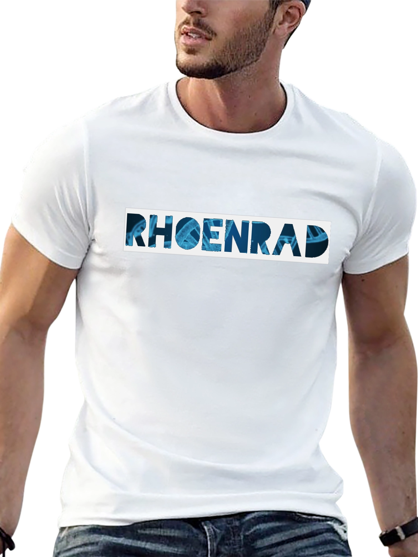 Rhoenrad Graphic Tee - Black Cotton Blend Shirt