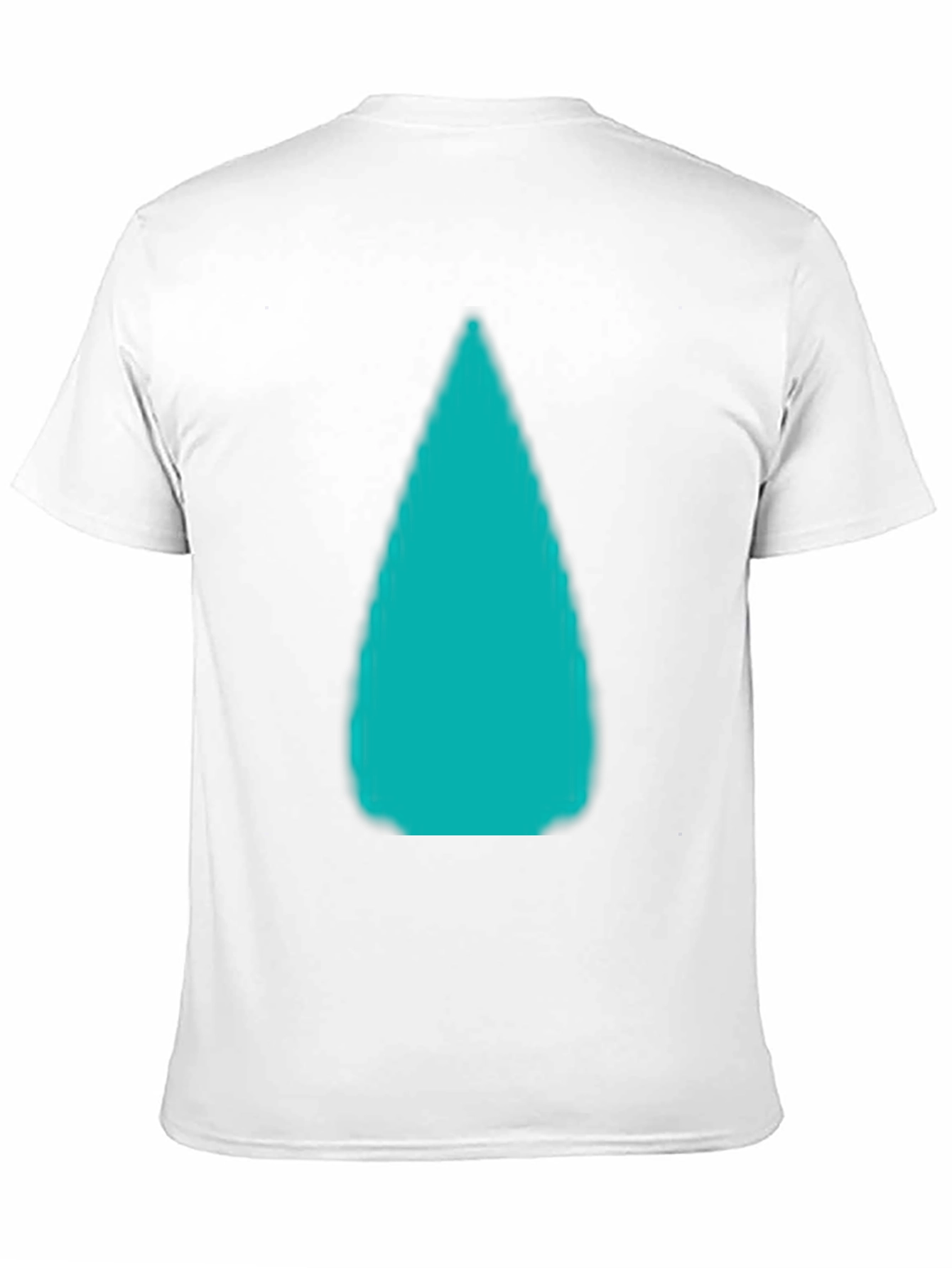 Mens Black T-Shirt with Abstract Aqua Design