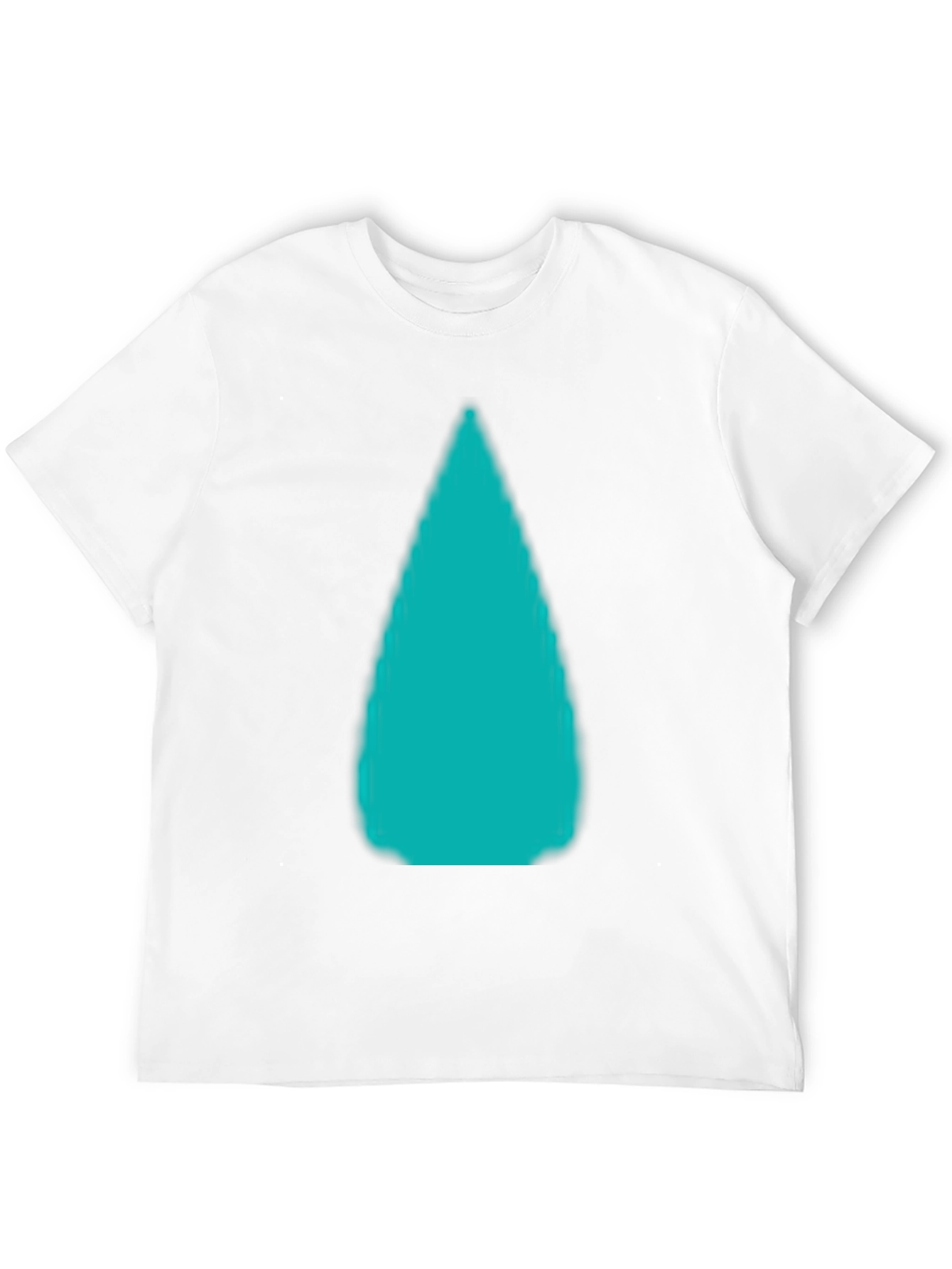 Mens Black T-Shirt with Abstract Aqua Design