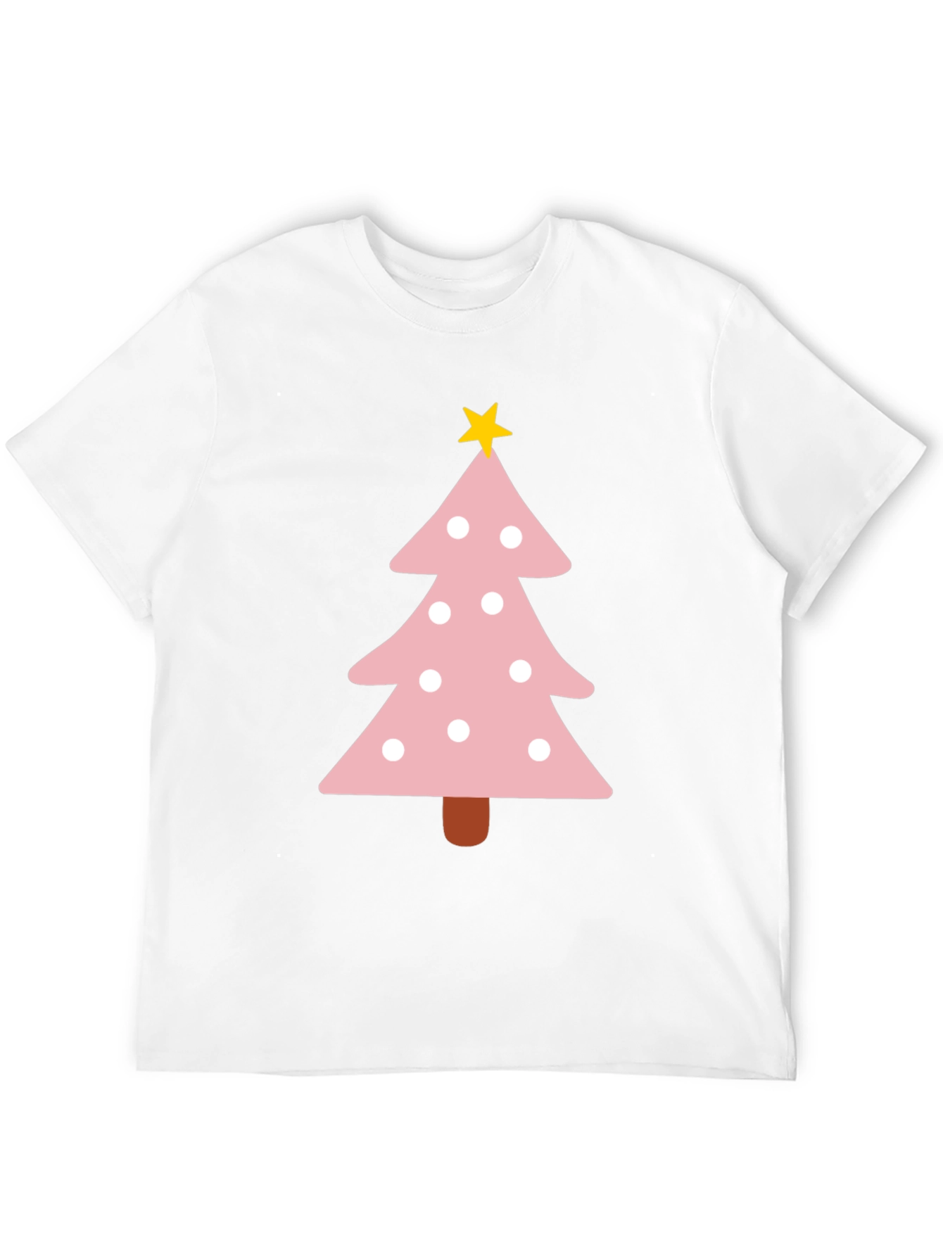 Festive Pink Christmas Tree T-Shirt