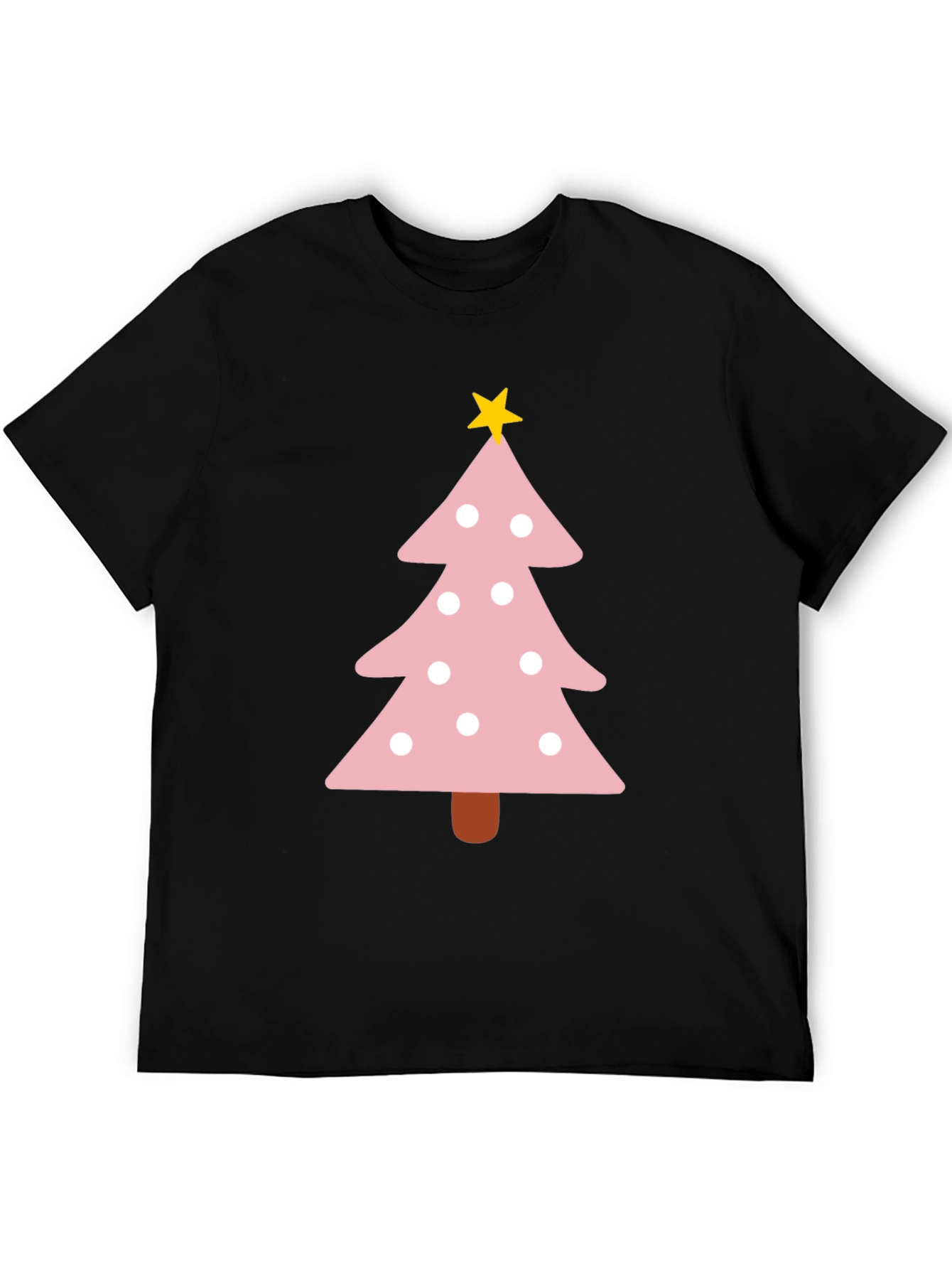 Festive Pink Christmas Tree T-Shirt
