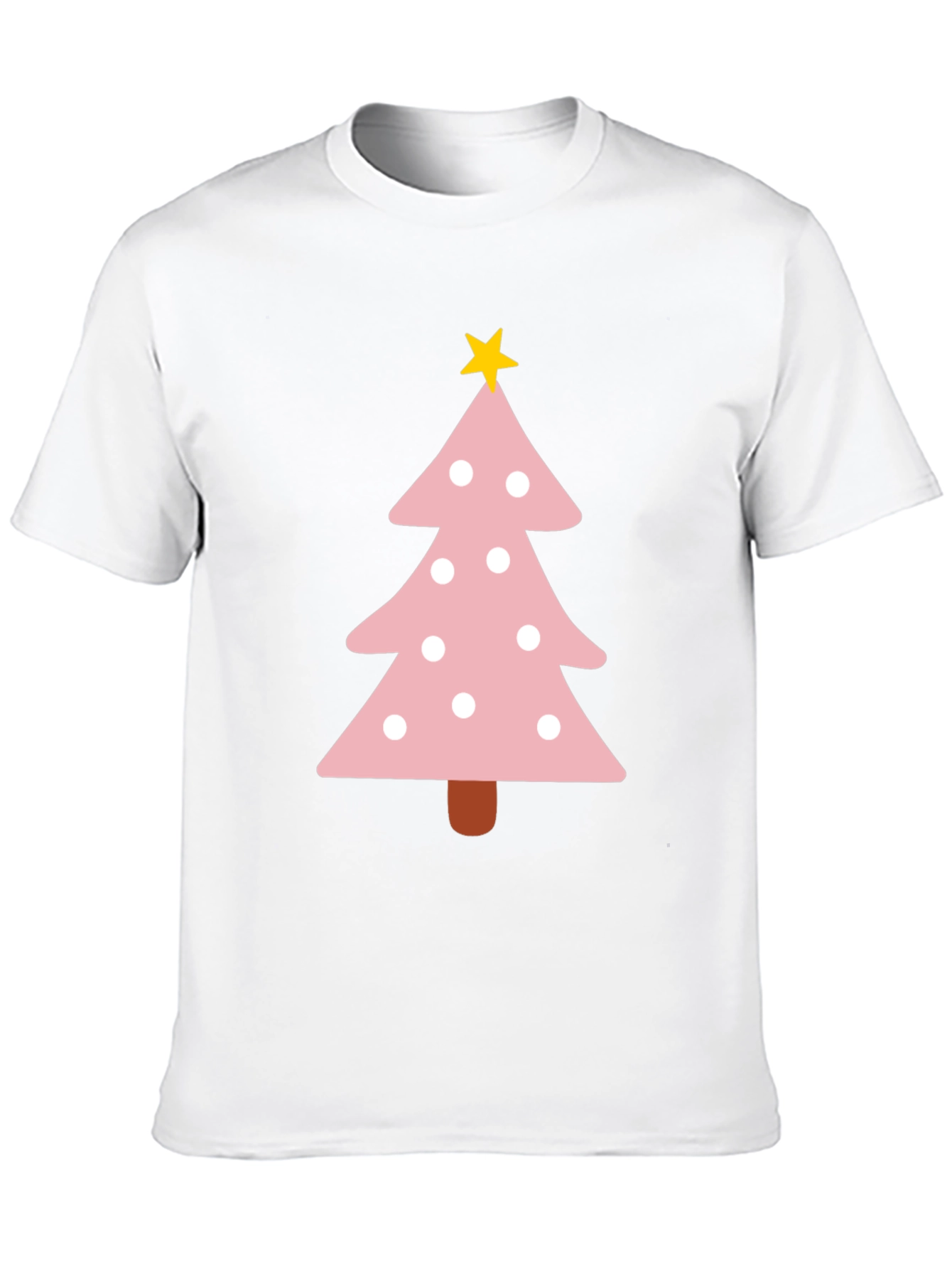 Festive Pink Christmas Tree T-Shirt