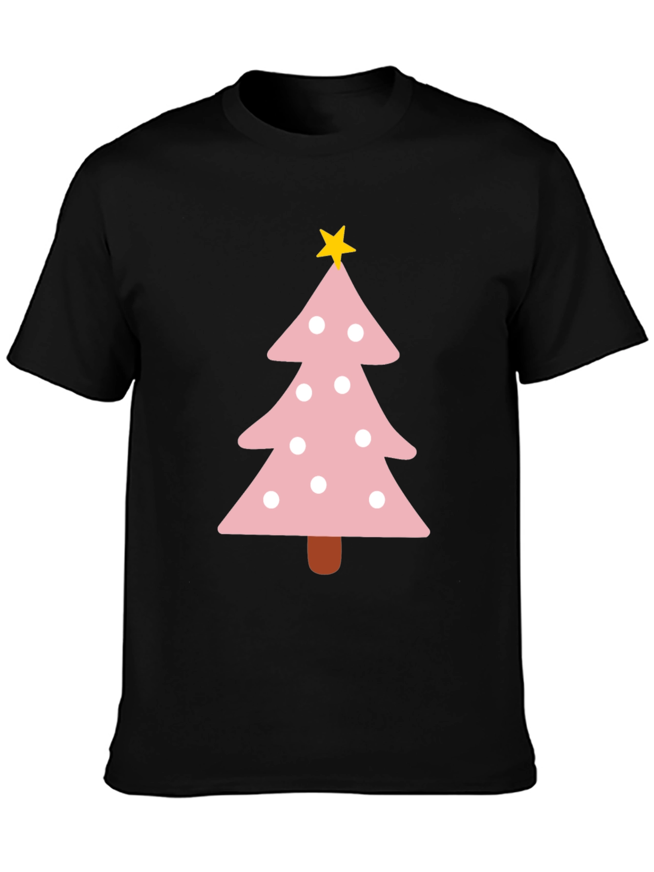 Festive Pink Christmas Tree T-Shirt