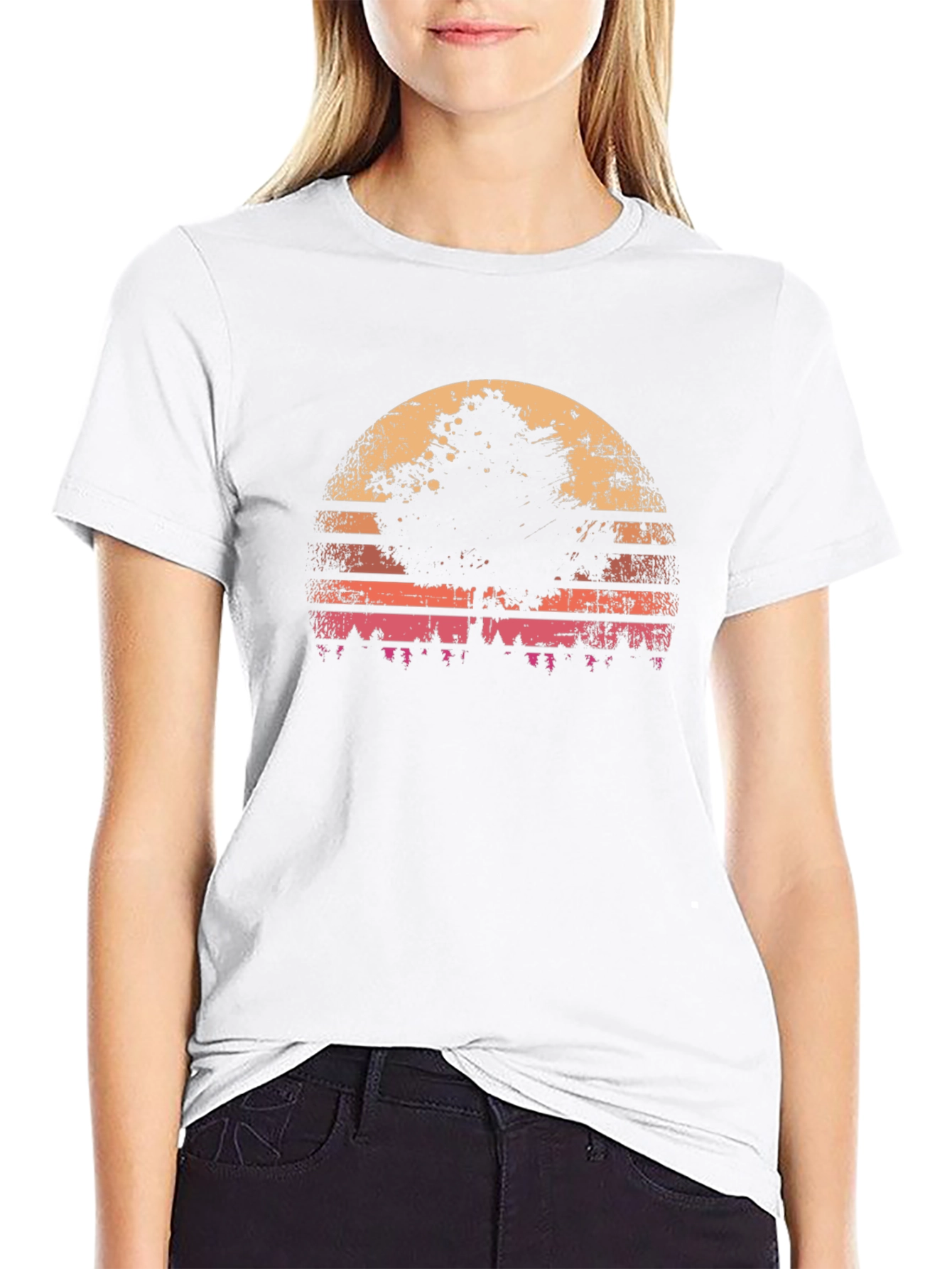 Retro Sunset Tree Graphic Tee