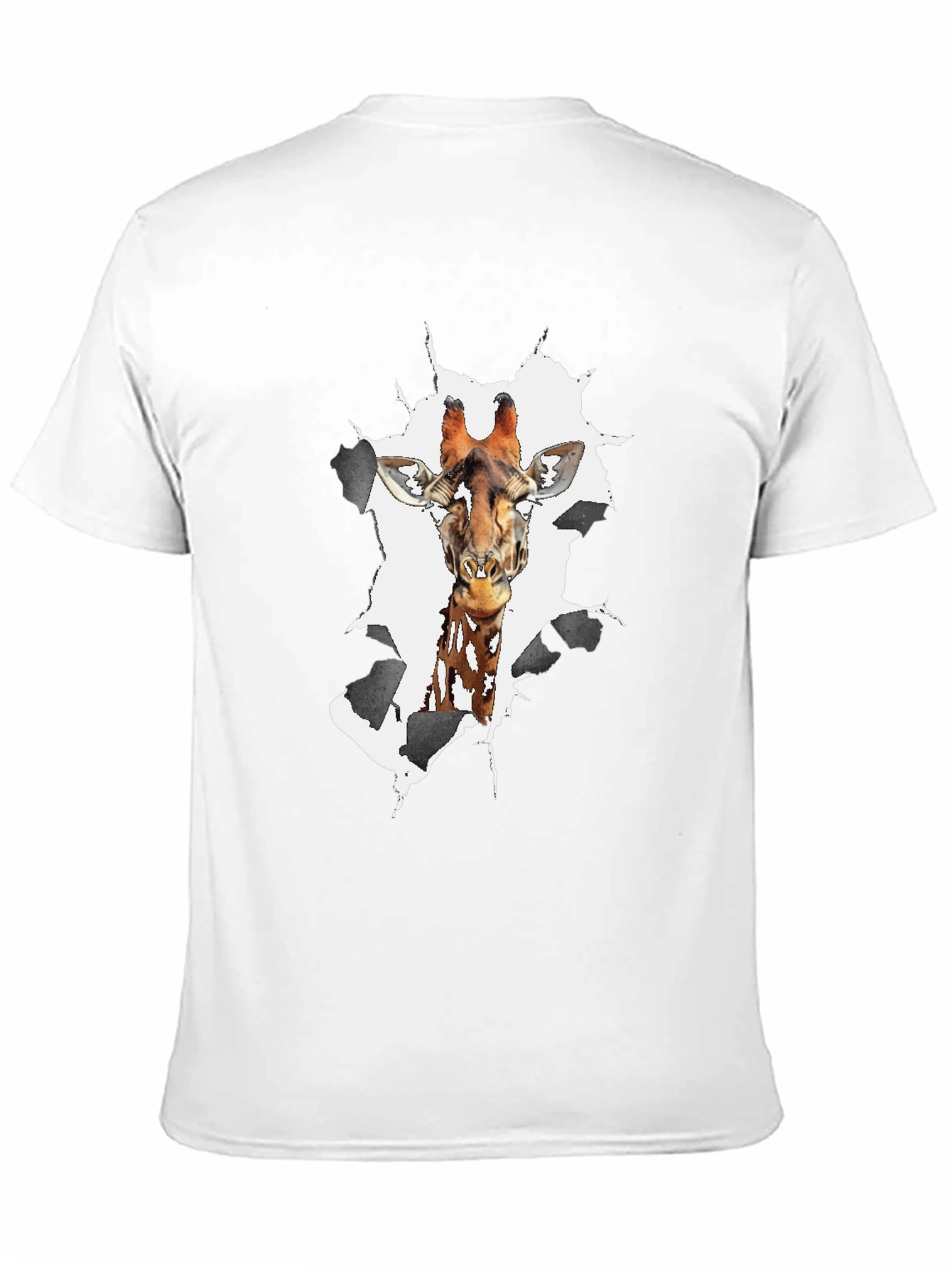 Giraffe Print Black Graphic Tee