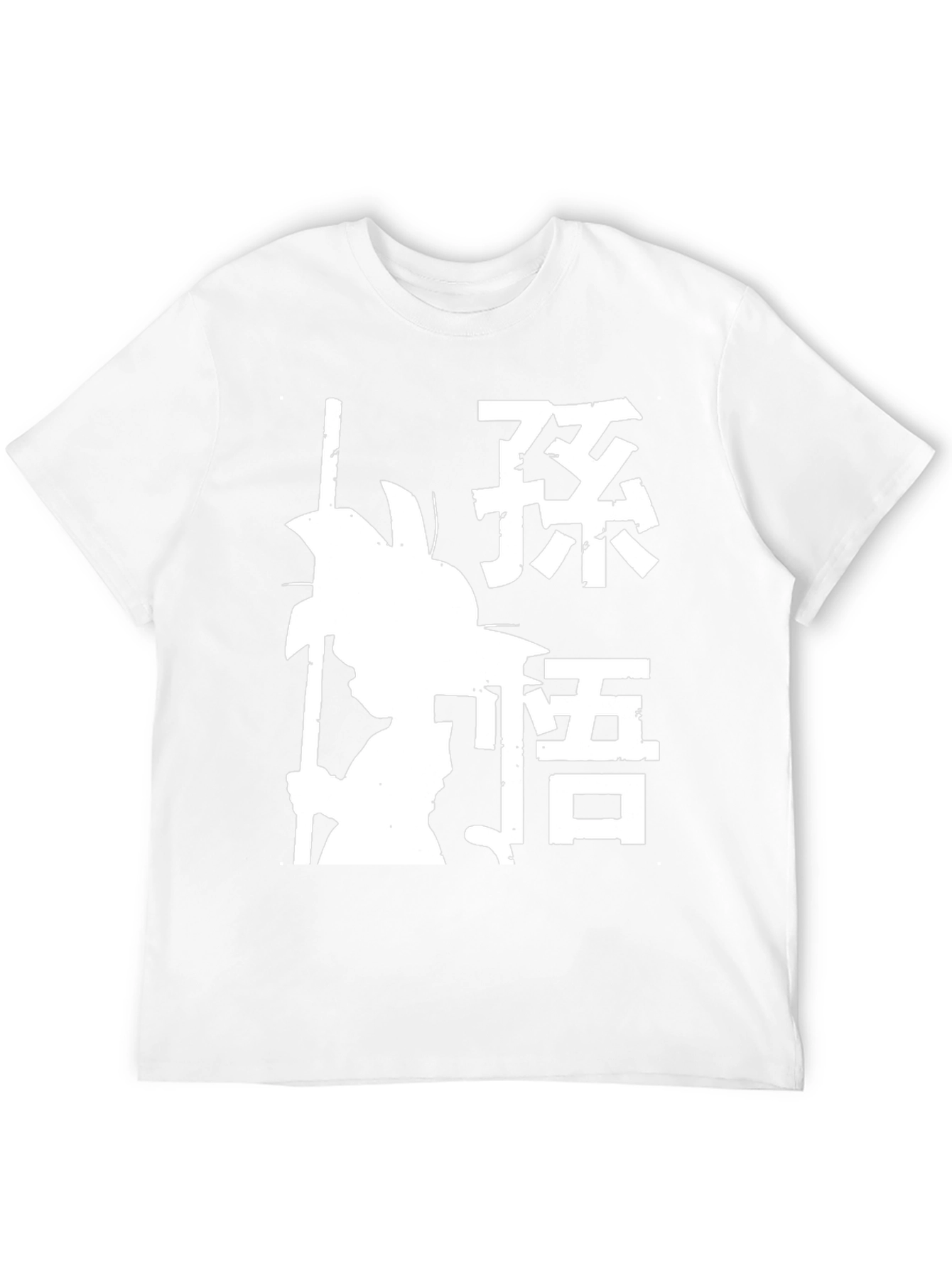 Anime Silhouette Graphic Print Black T-Shirt