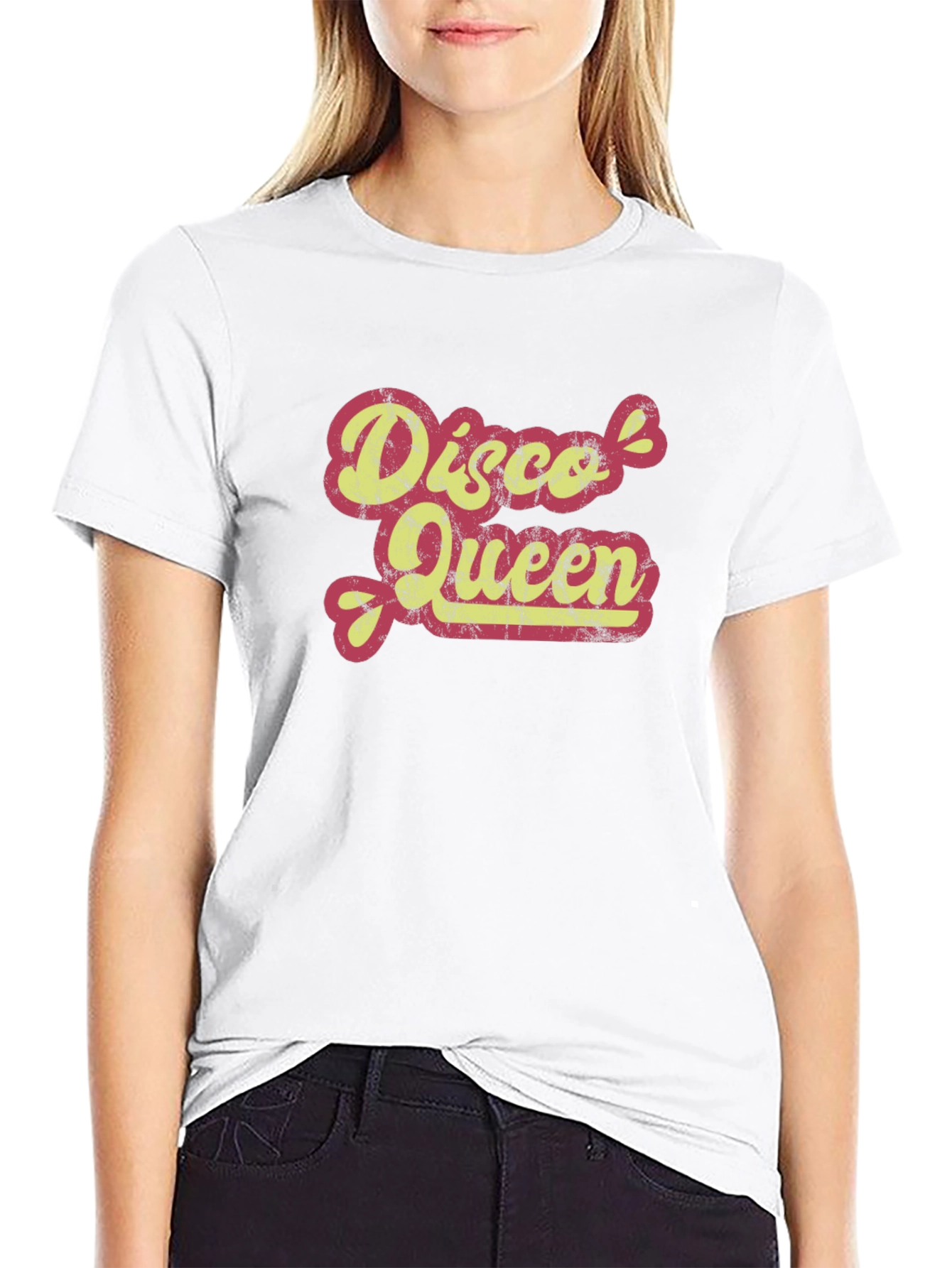 Disco Queen Retro Graphic Tee - Black