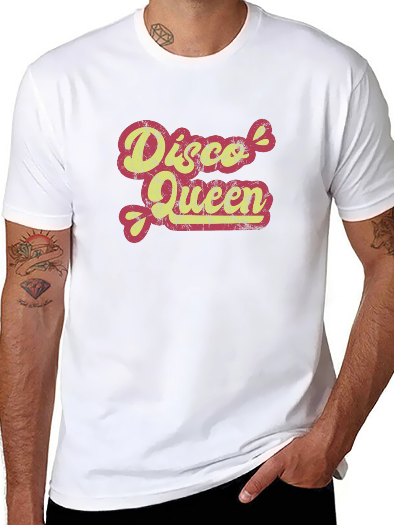 Disco Queen Retro Graphic Tee - Black