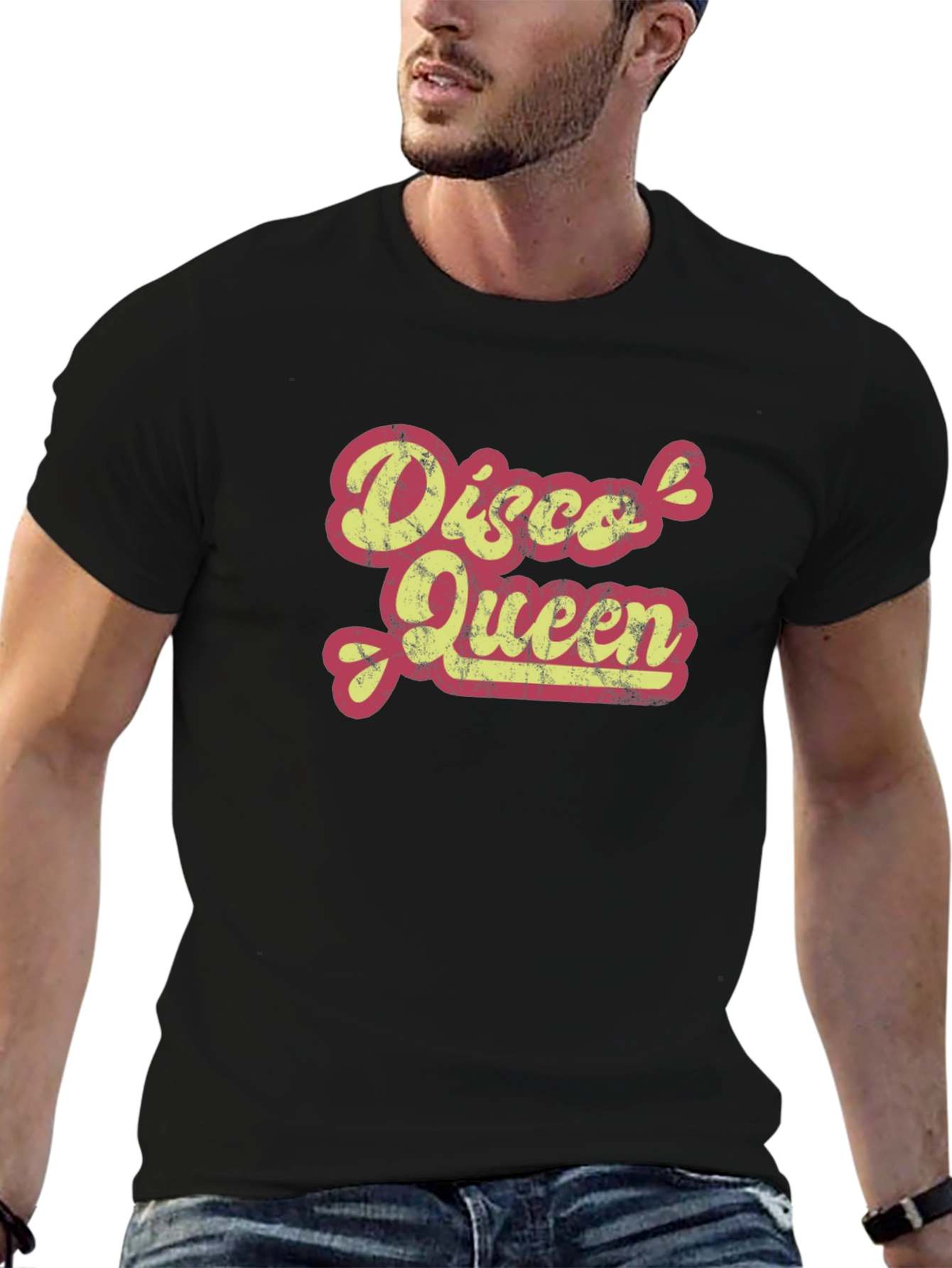 Disco Queen Retro Graphic Tee - Black