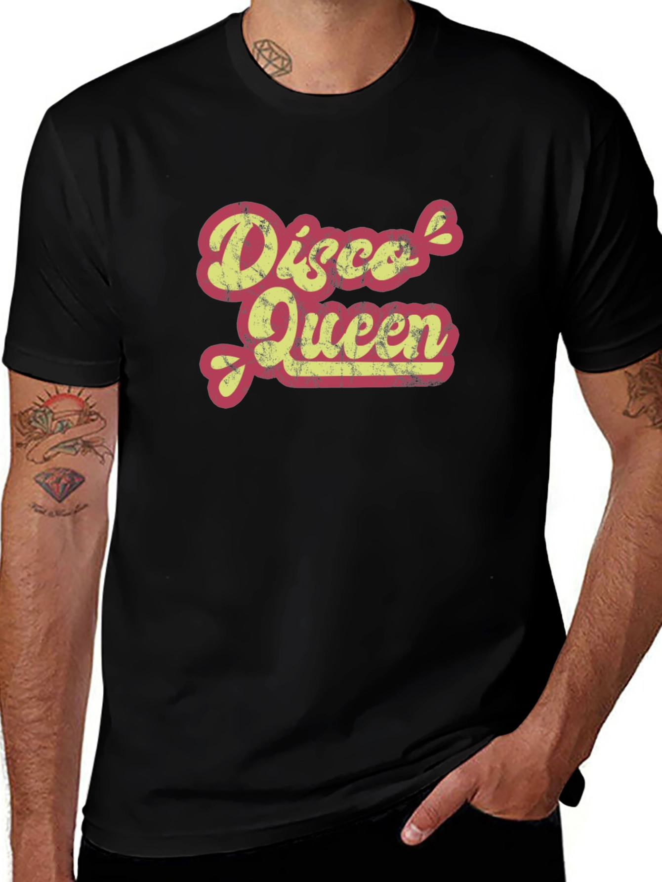 Disco Queen Retro Graphic Tee - Black