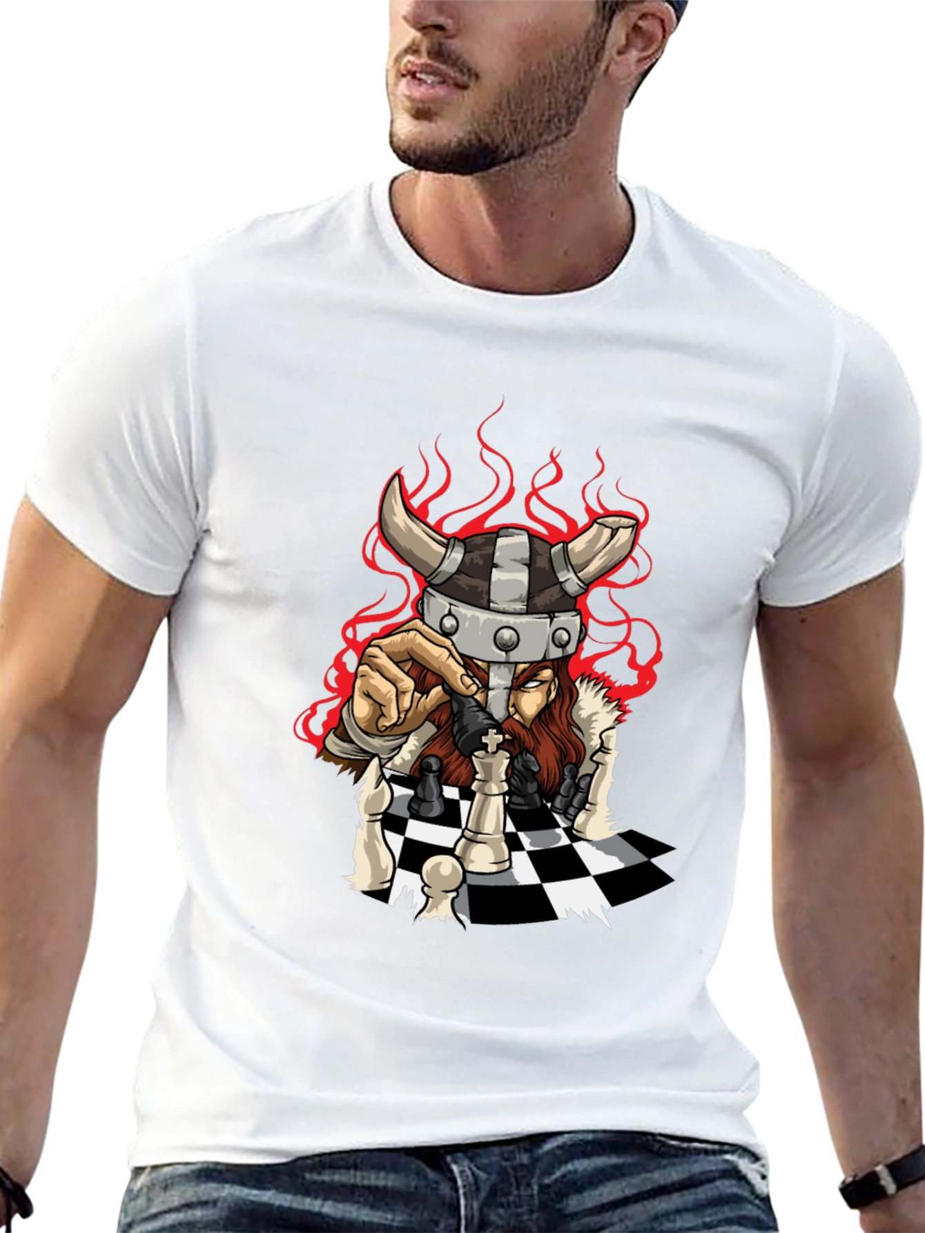 Viking Chess Master Graphic T-Shirt