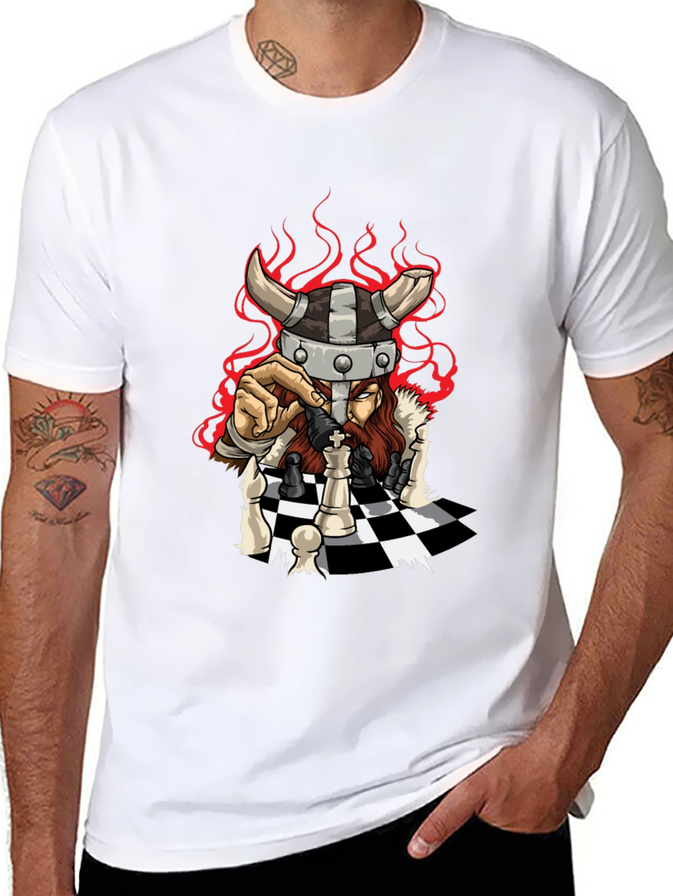 Viking Chess Master Graphic T-Shirt