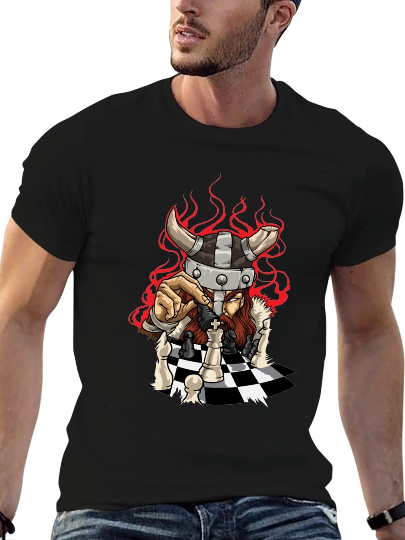 Viking Chess Master Graphic T-Shirt