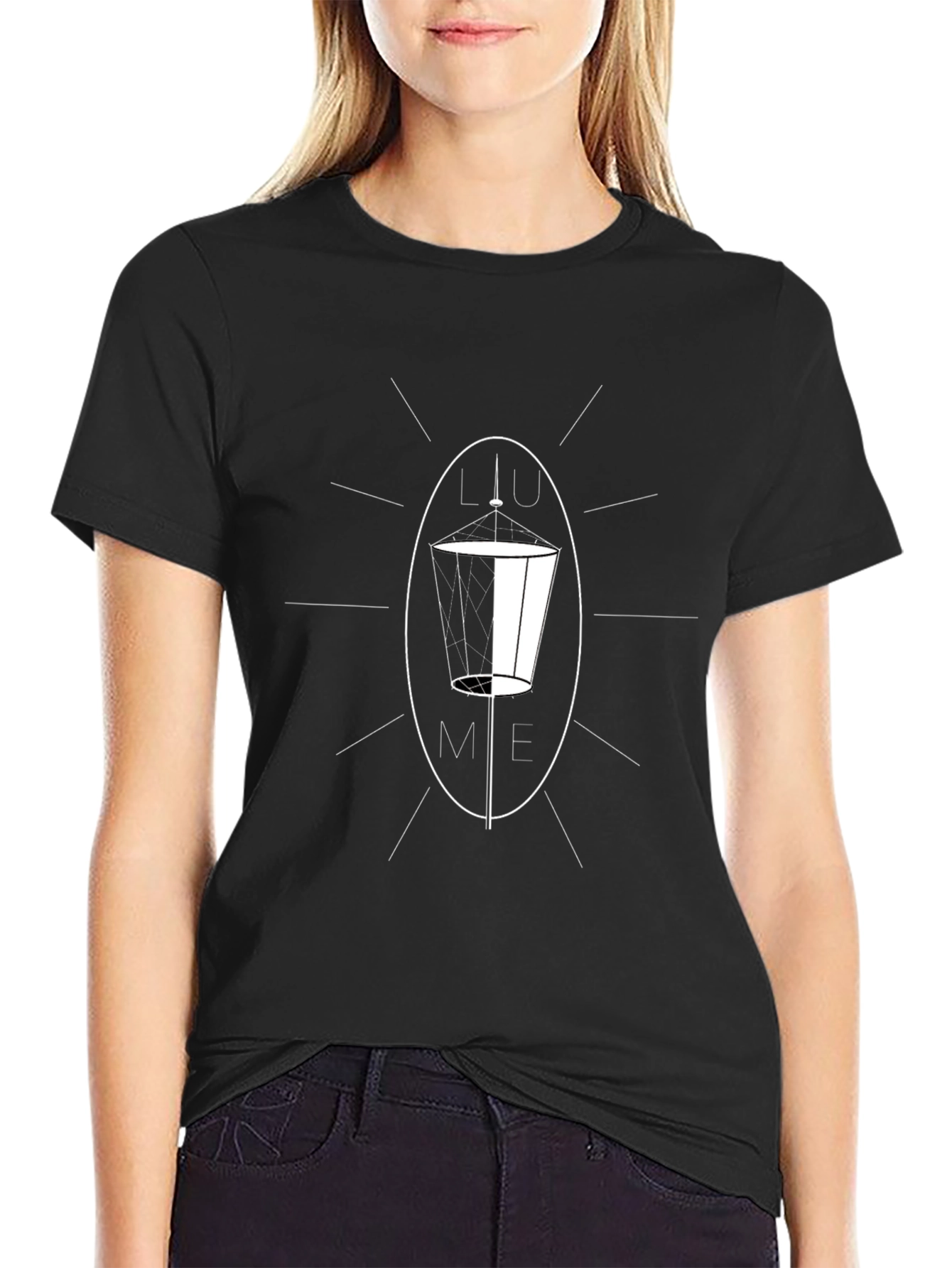 LIUME Graphic T-Shirt - Stylish Black Tee