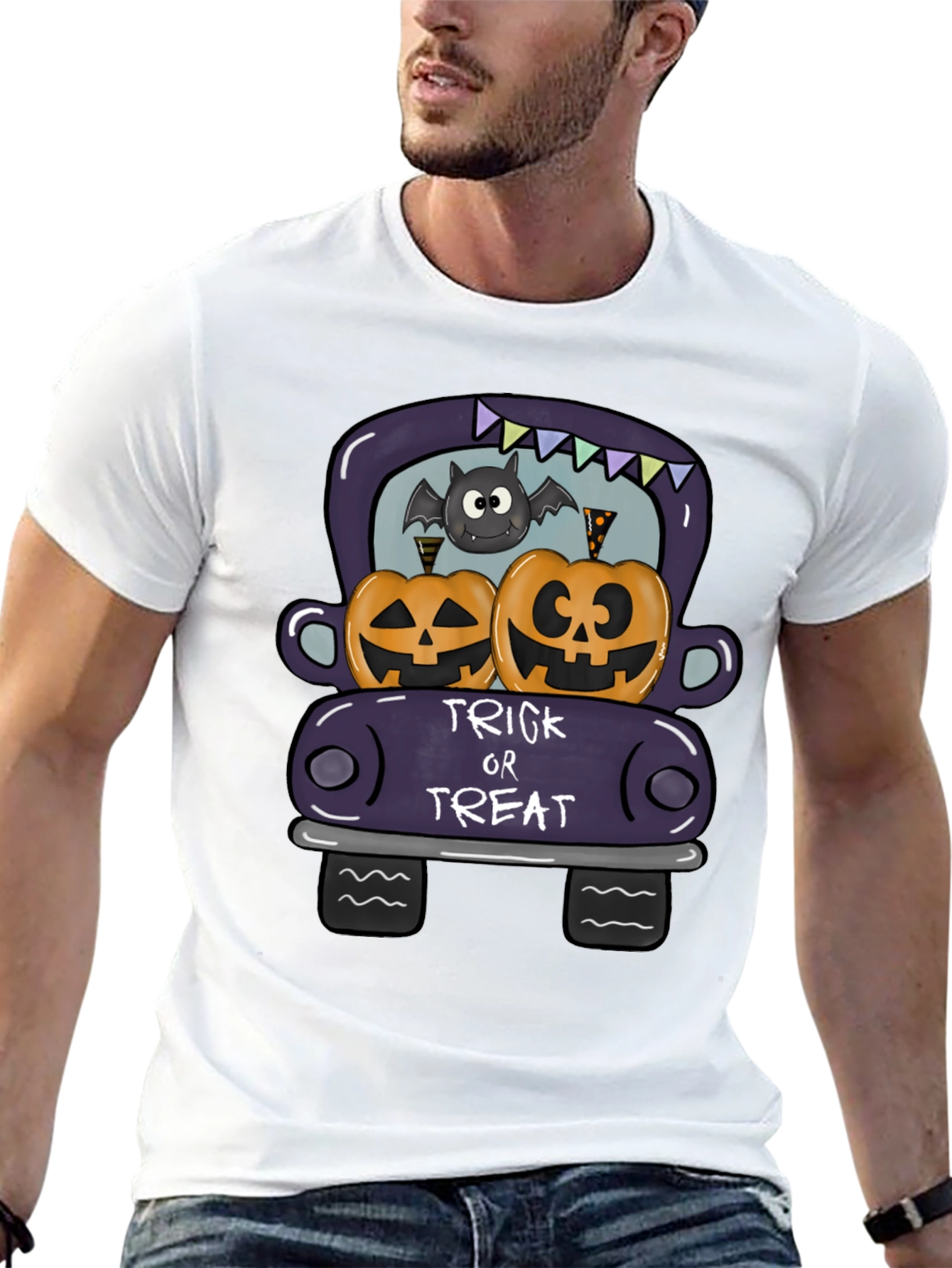 Halloween Truck Tee - Trick or Treat Pumpkins!