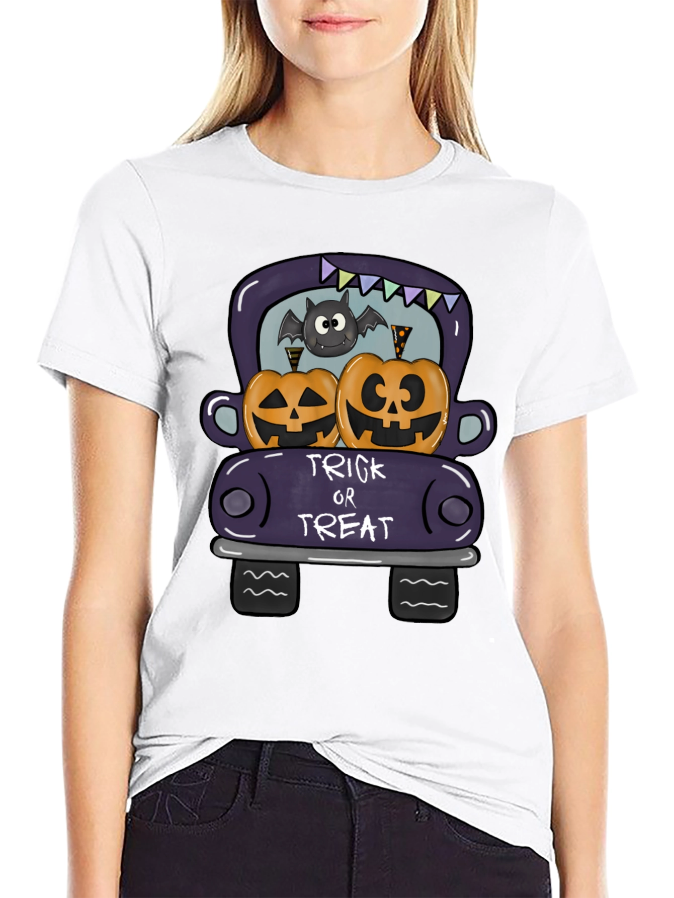 Halloween Truck Tee - Trick or Treat Pumpkins!