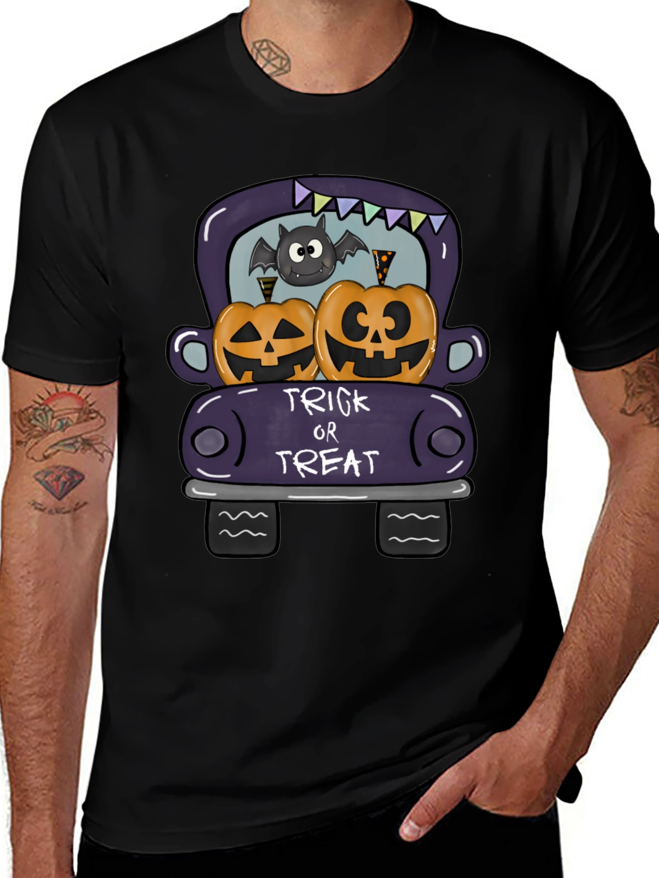 Halloween Truck Tee - Trick or Treat Pumpkins!