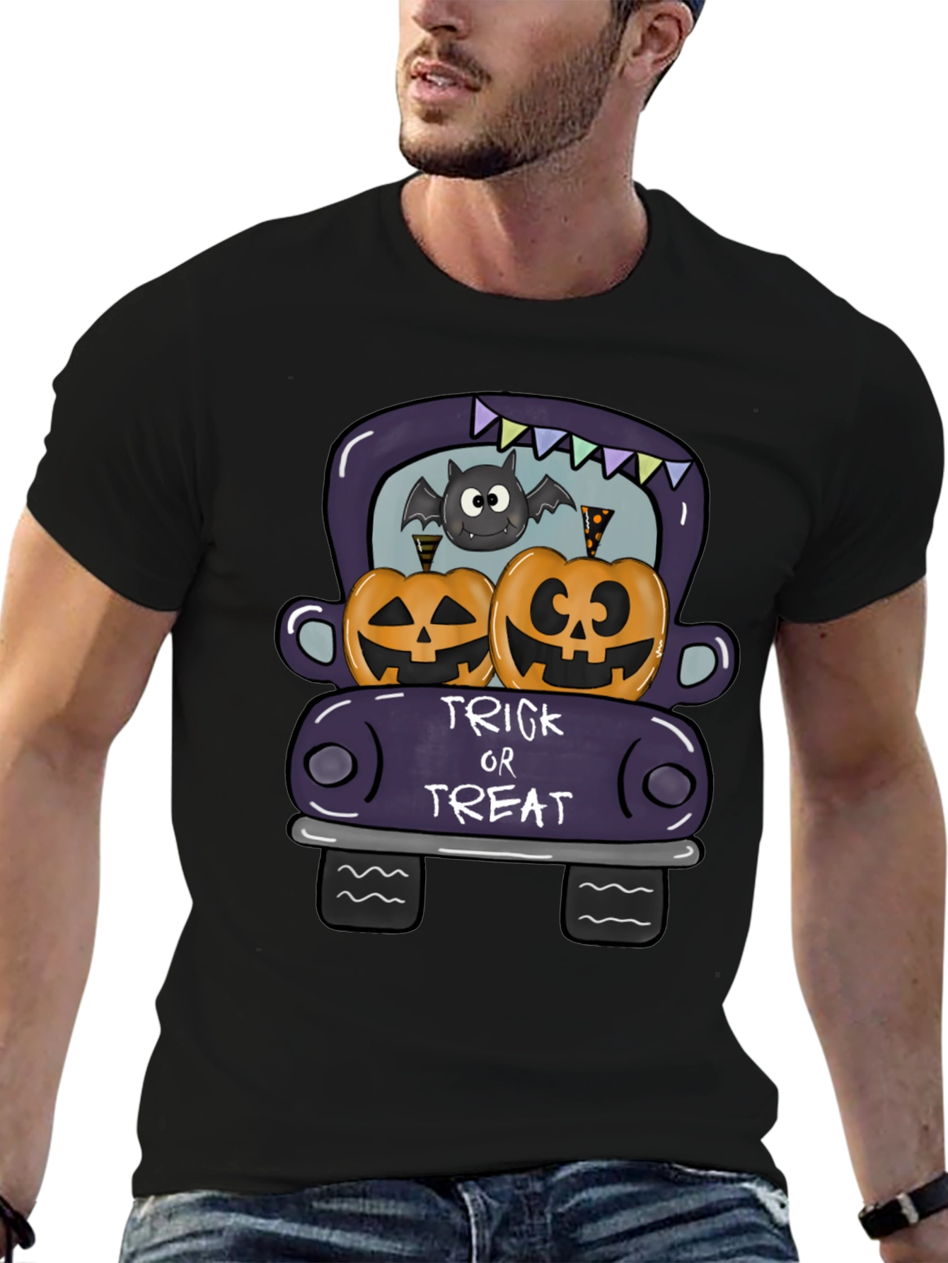 Halloween Truck Tee - Trick or Treat Pumpkins!