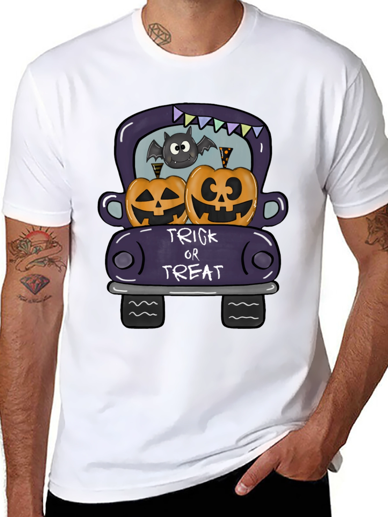Halloween Truck Tee - Trick or Treat Pumpkins!