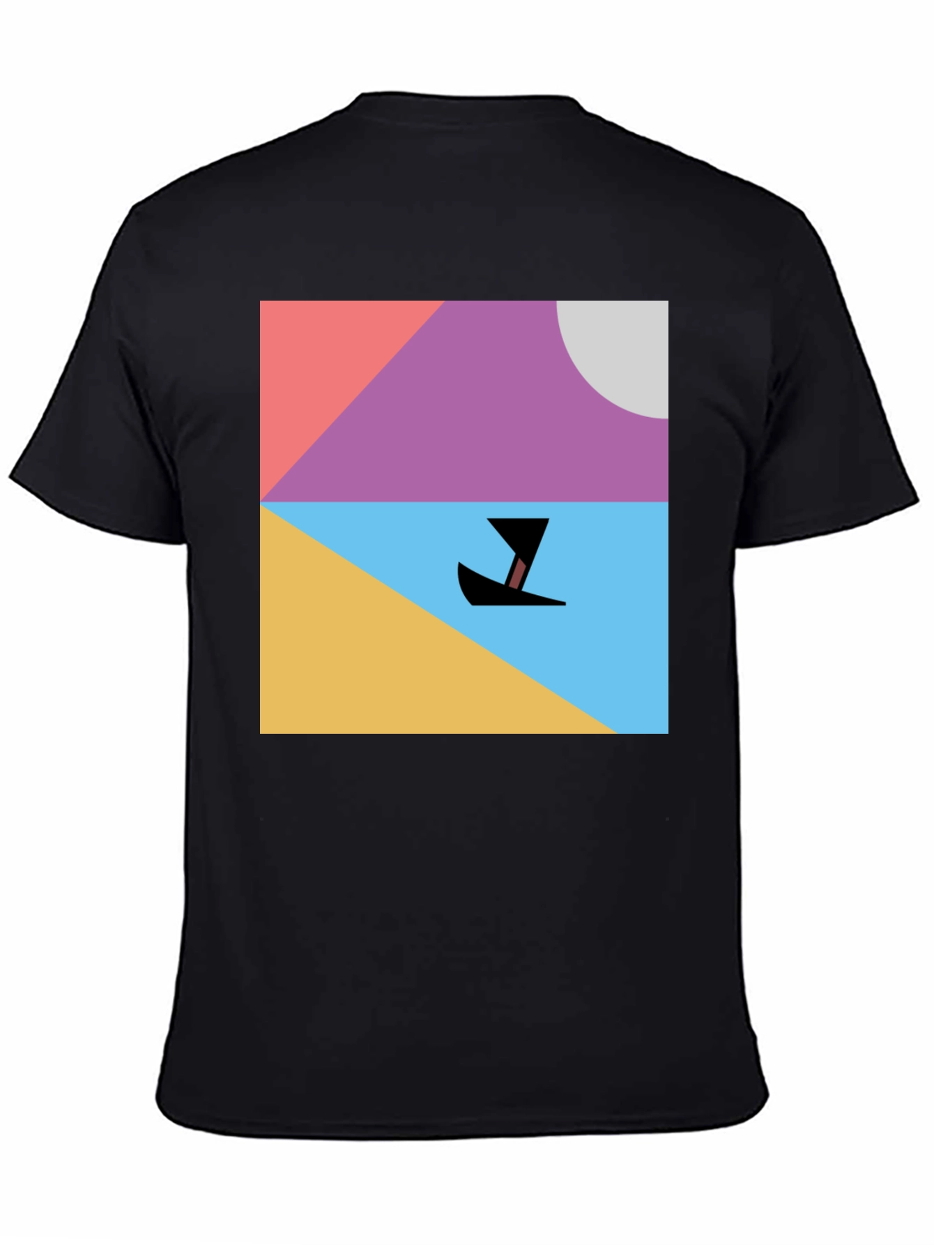 Abstract Boat Graphic Tee - Minimalist Design