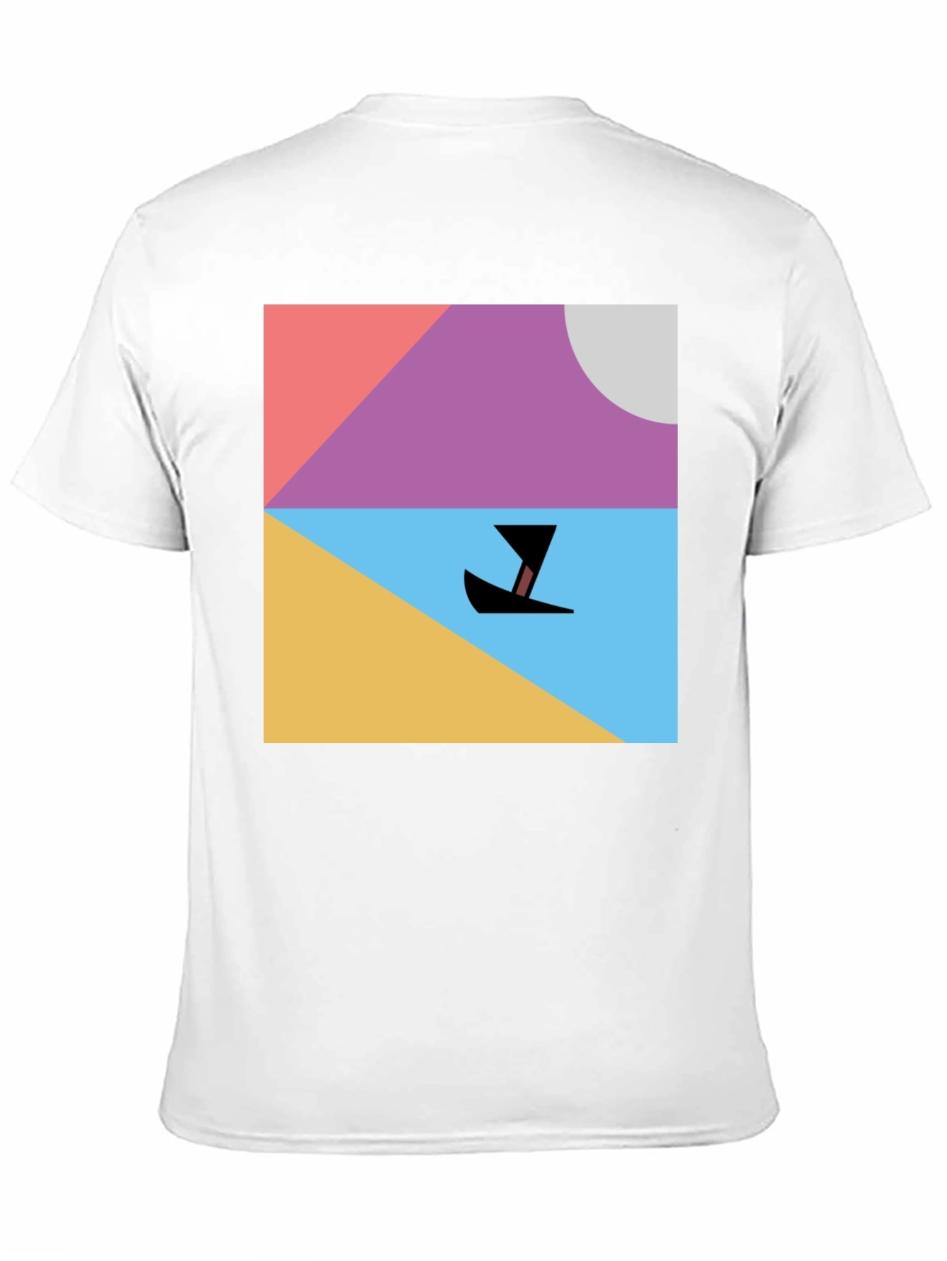 Abstract Boat Graphic Tee - Minimalist Design