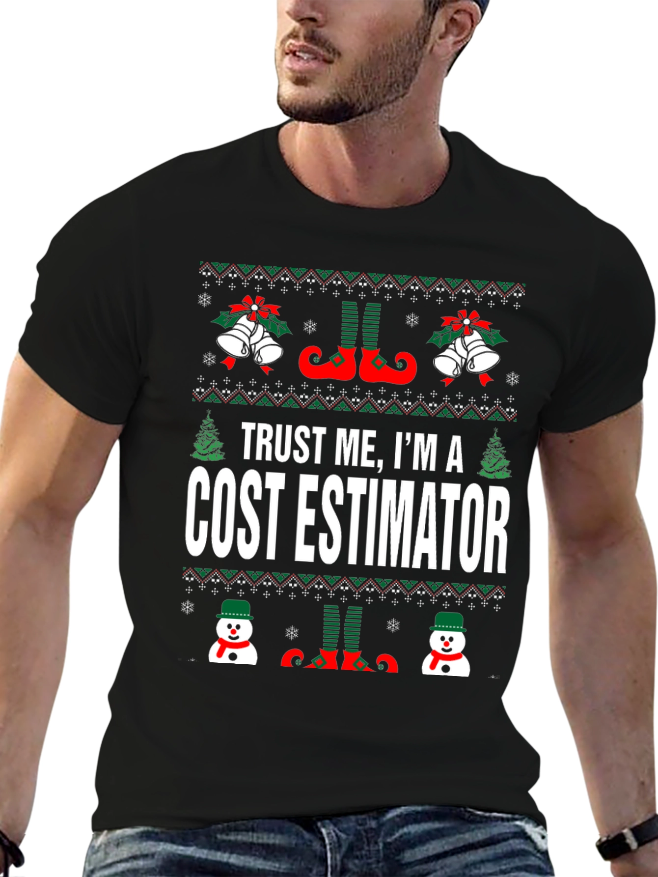 Cost Estimator Ugly Christmas T-Shirt
