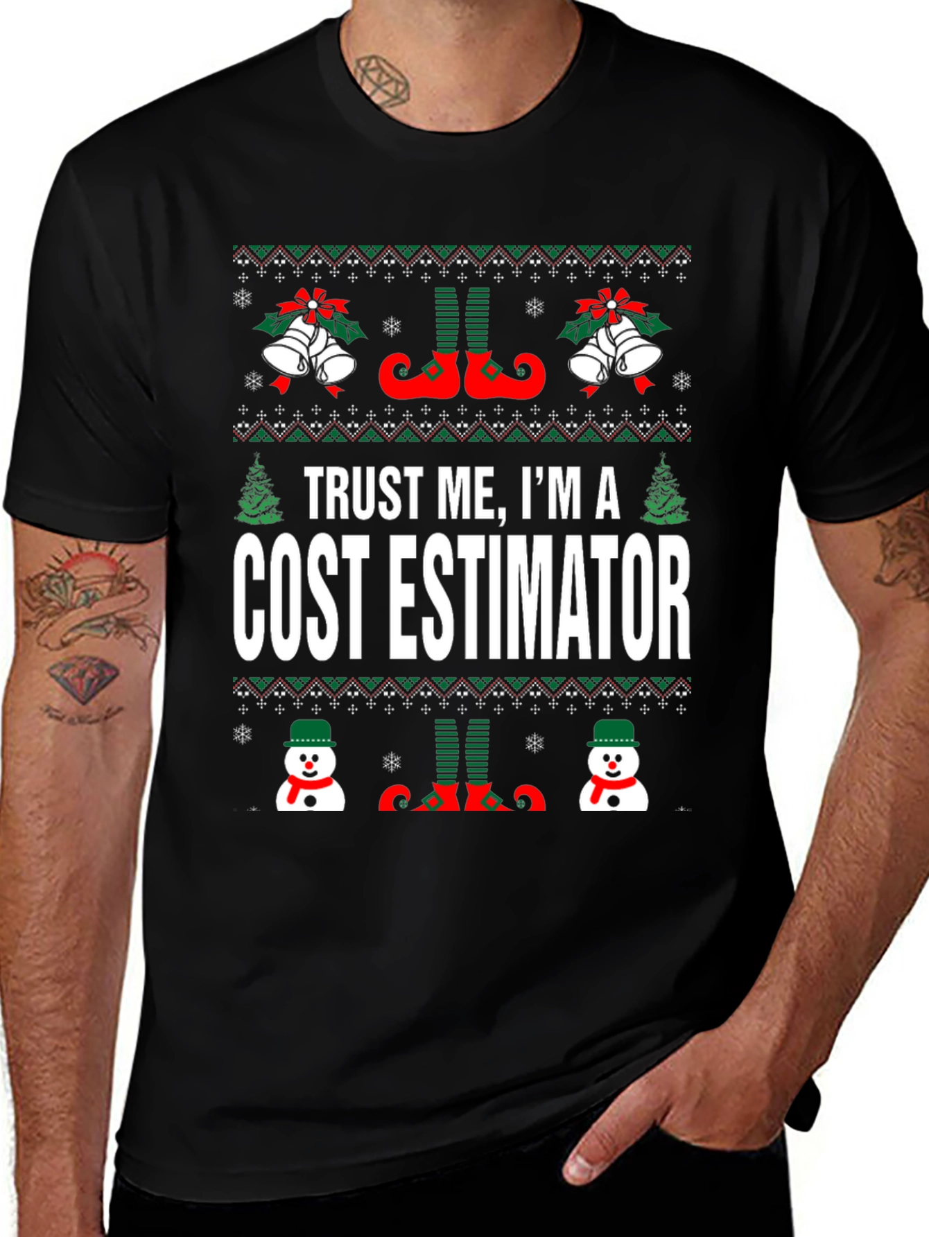 Cost Estimator Ugly Christmas T-Shirt