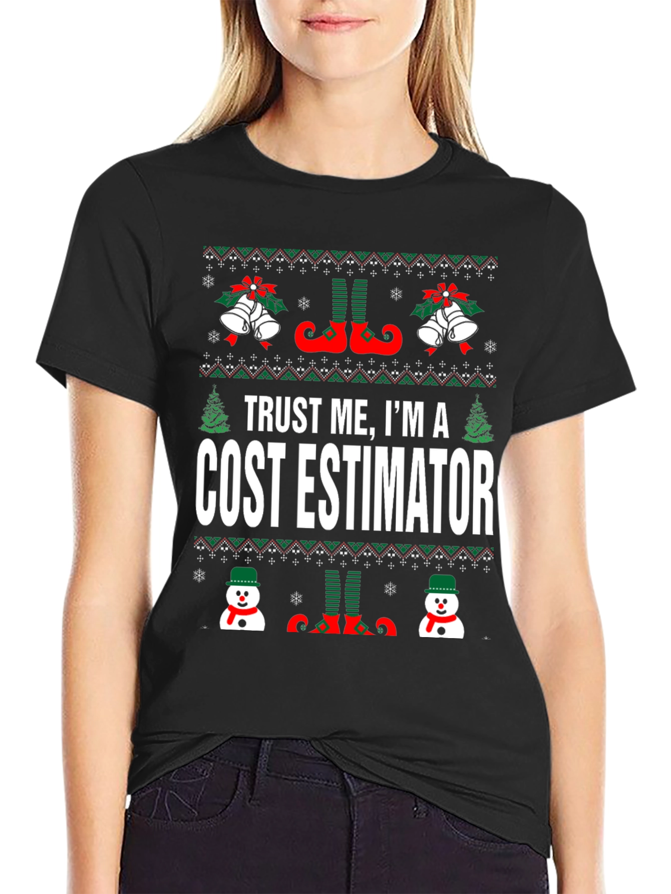 Cost Estimator Ugly Christmas T-Shirt