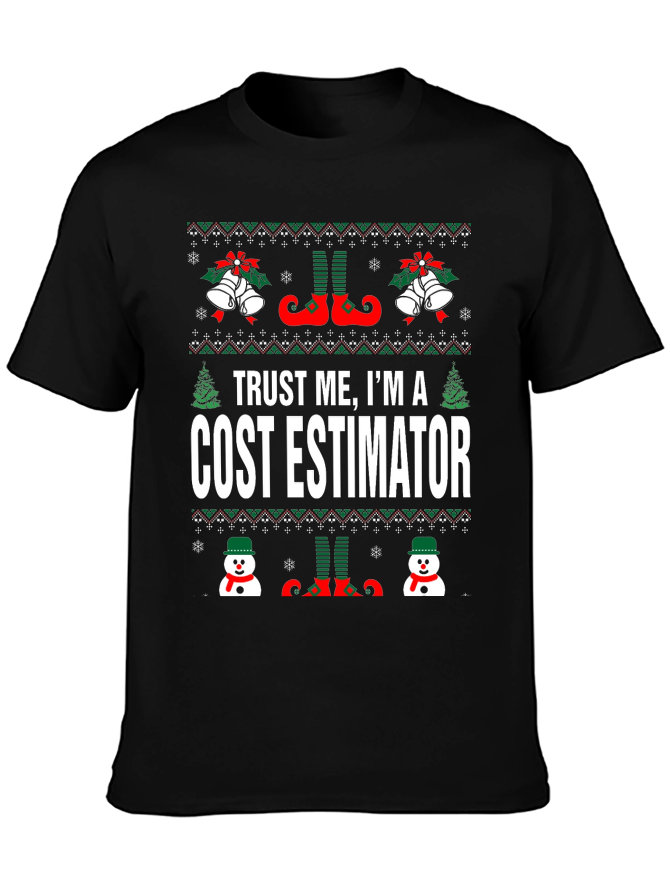 Cost Estimator Ugly Christmas T-Shirt